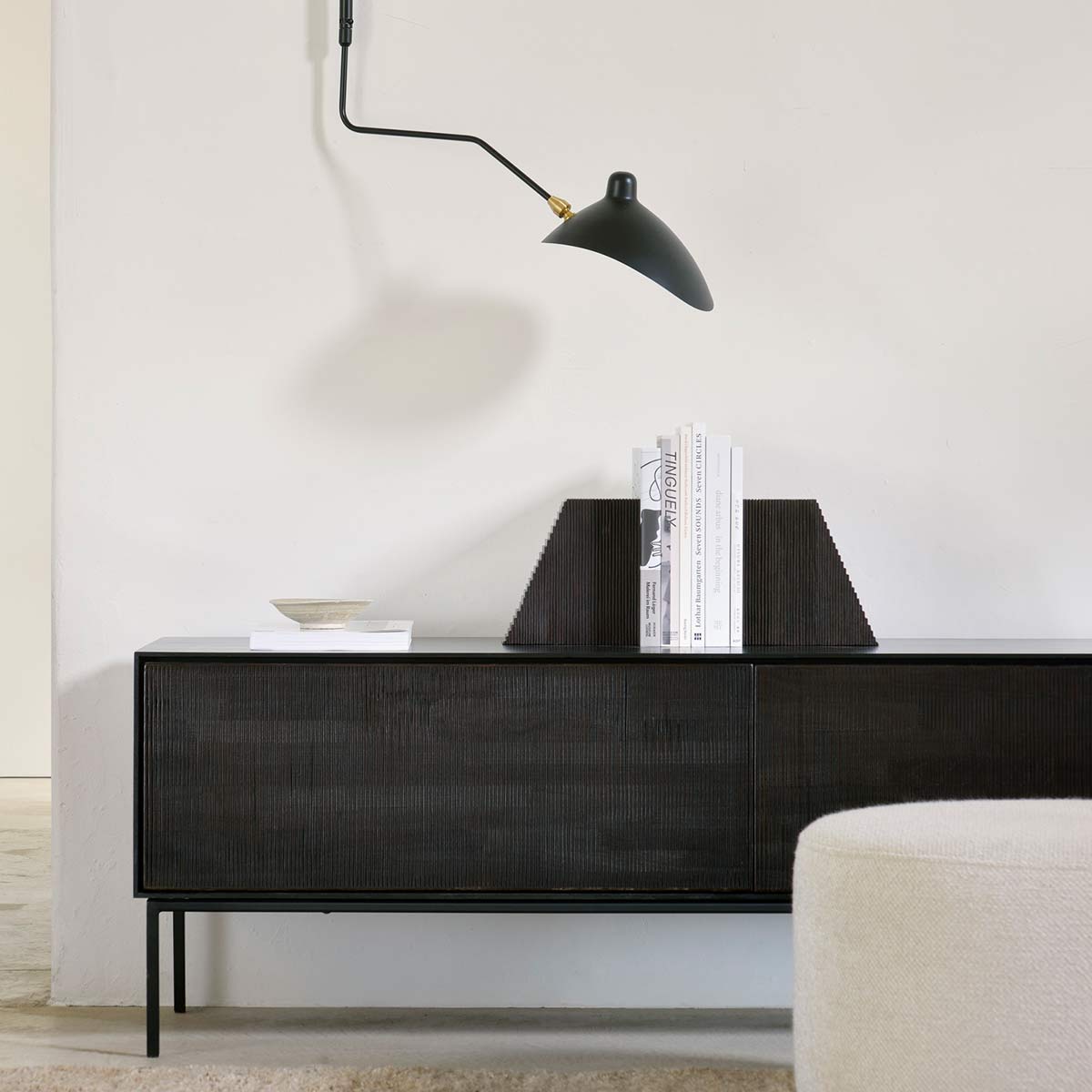 ethnicraft roller max anrichte mit sitzpouf 85514