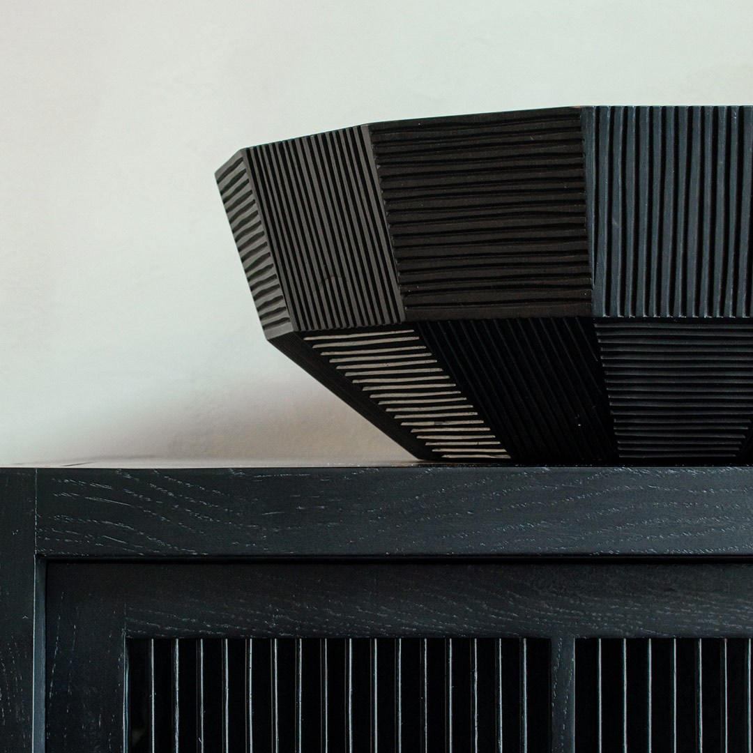 ethnicraft striped schale mahagoni ambiente 84245