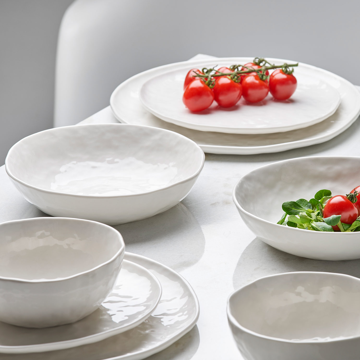 Töchter & Söhne - Marie Teller flach Ø27 cm weiß