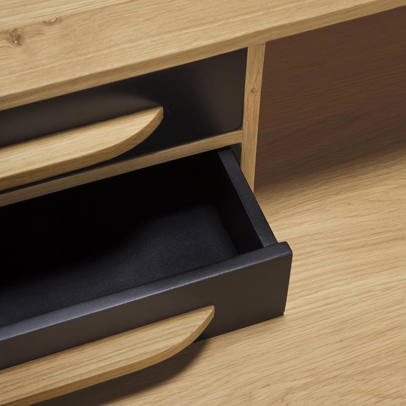 eiche schwarz origami tisch ethnicraft 84053