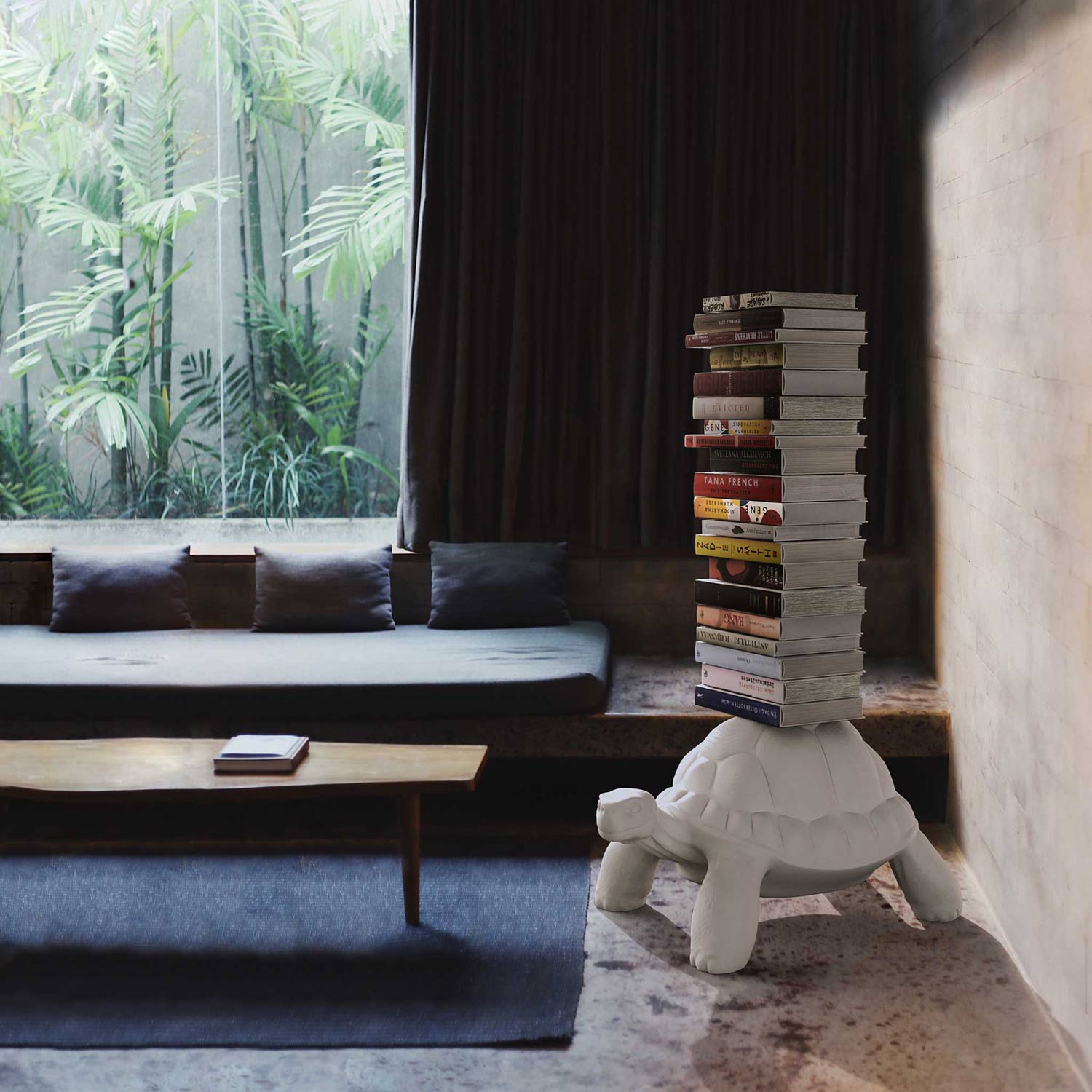 qeeboo turtle carry buecherregal weiss seite wohnzimmer 97708