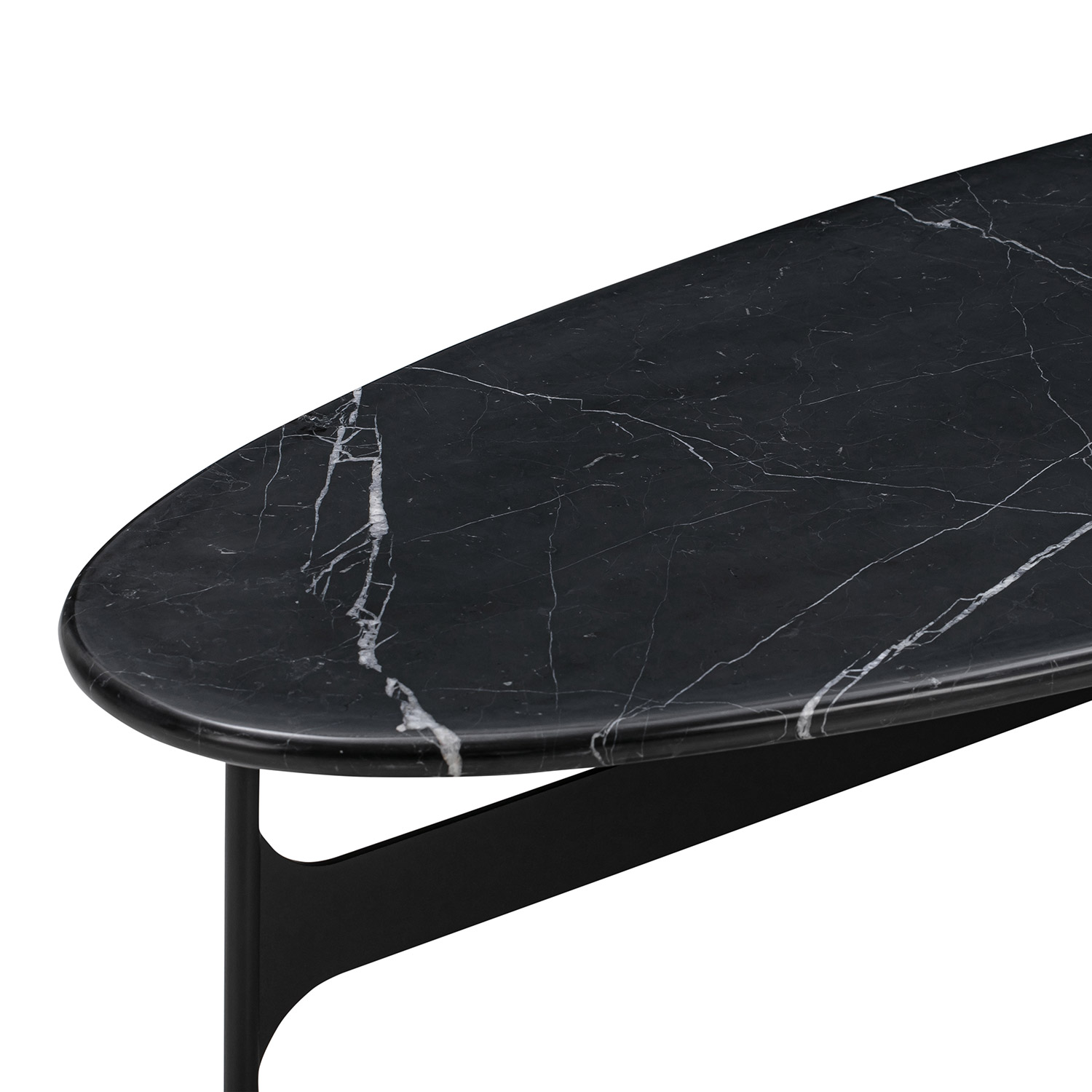 wendelbo floema oval table black marble schwarz detail 94108
