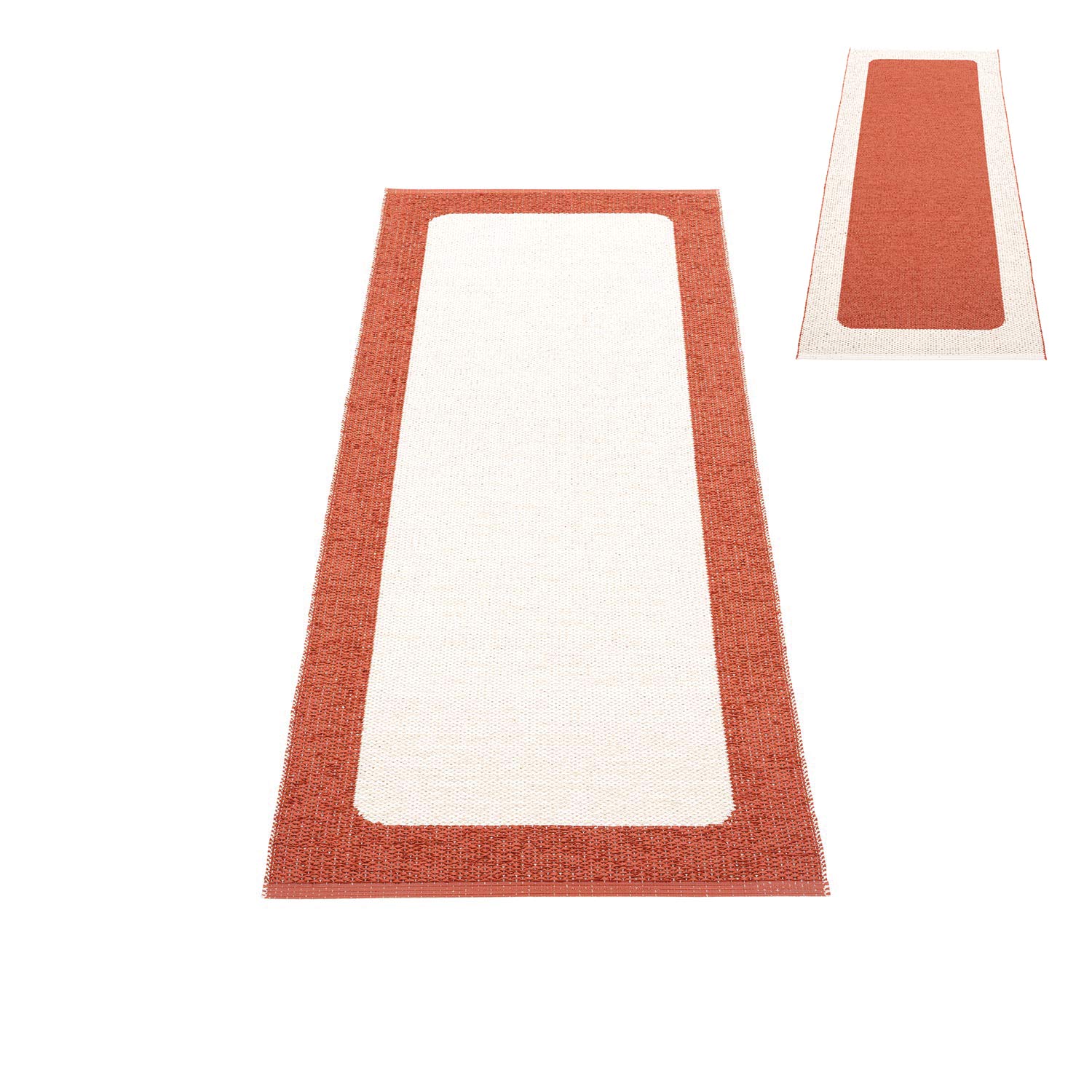 pappelina ilda teppich brick vanilla wendeteppich 78959