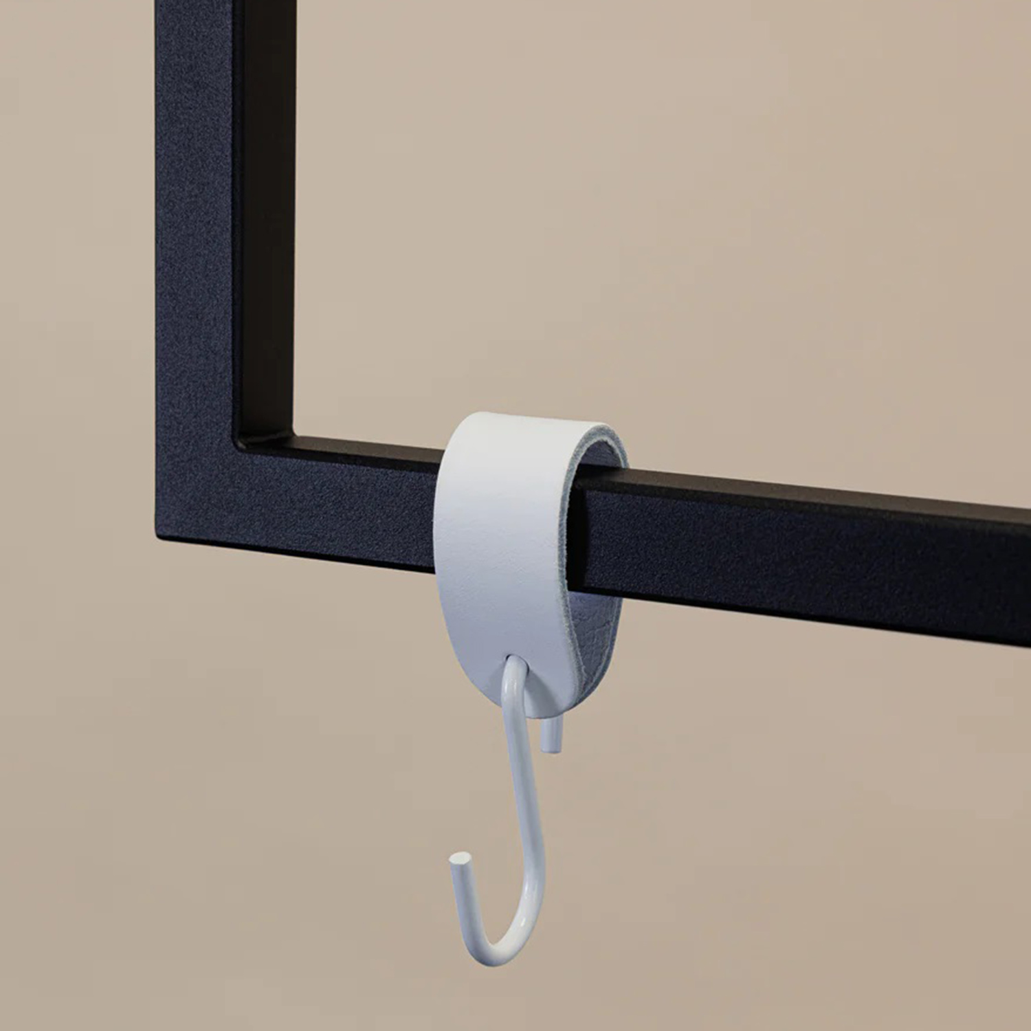 metallbude leder s haken weiss 96714