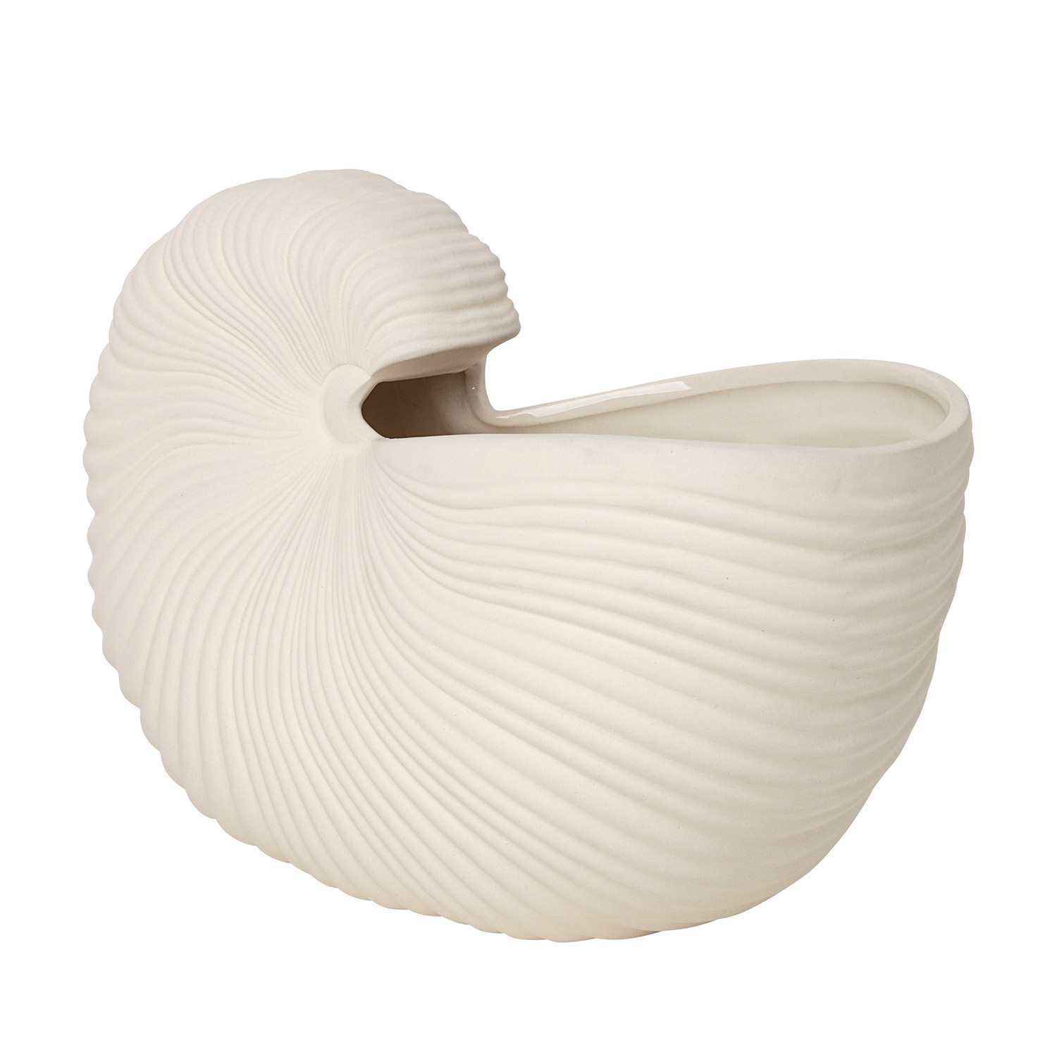 Shell Pot Off White Blumengef ferm Living schrg