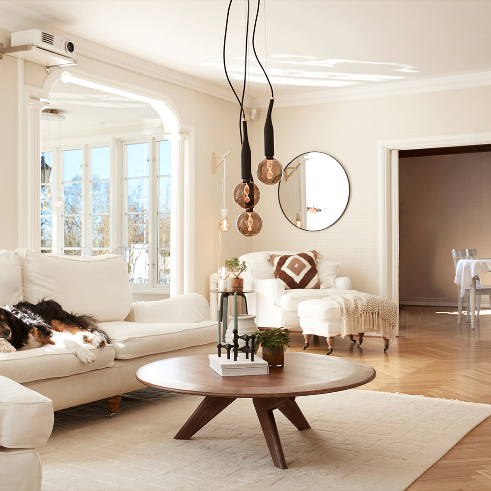 wohnzimmer leuchte couchtisch led curve black 87286