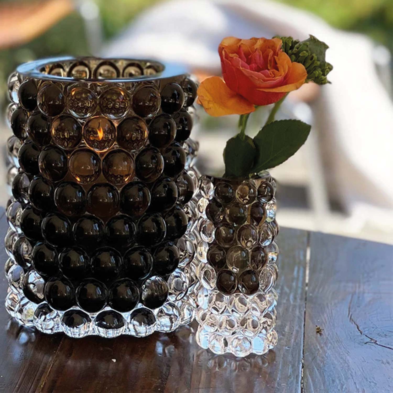 skogsberg hurricane mini vase tobacco ambiente 88936