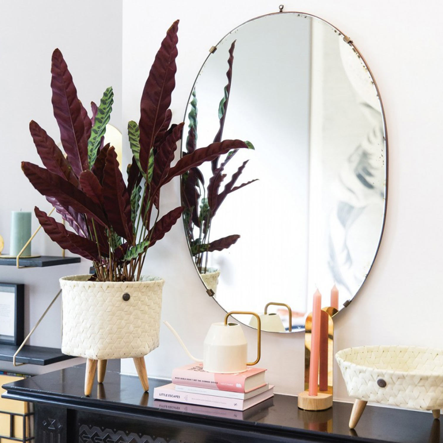 handed by dimensional korb s ecru white mit fuessen uebertopf schminktisch 93871