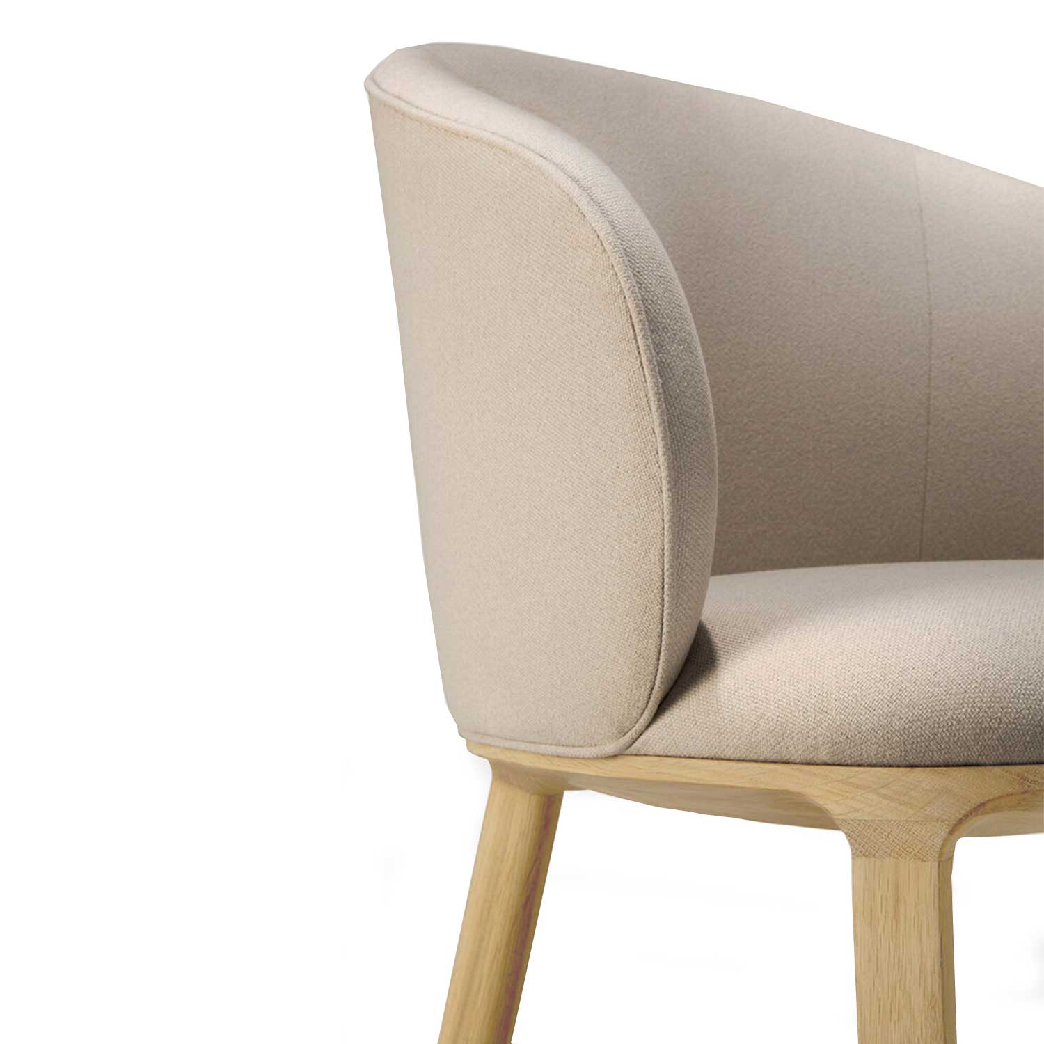 Ethnicraft - Unda Stuhl Eiche lackiert Stoff Salt