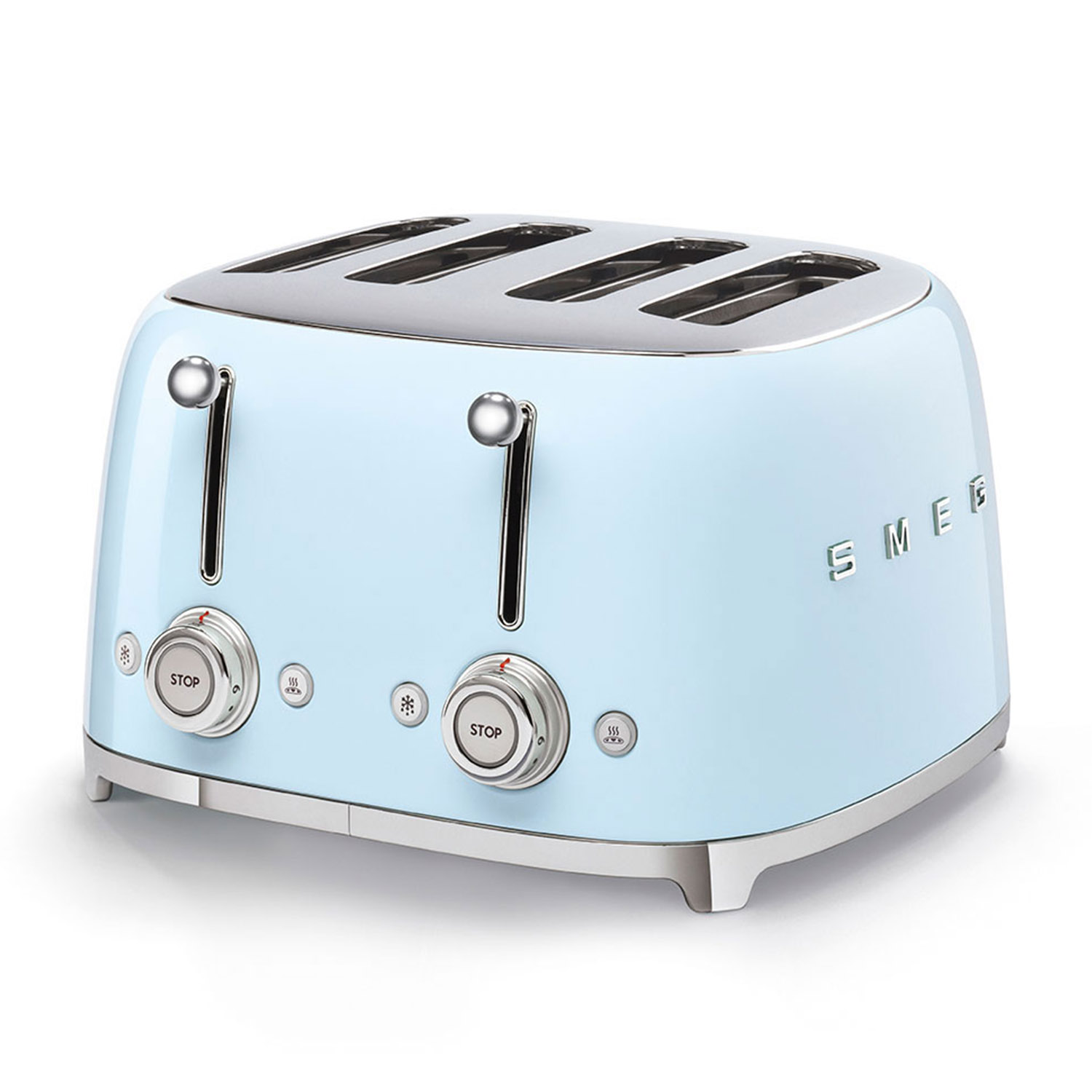 Pastellblau smeg Toaster 4 Schlitze TSF03