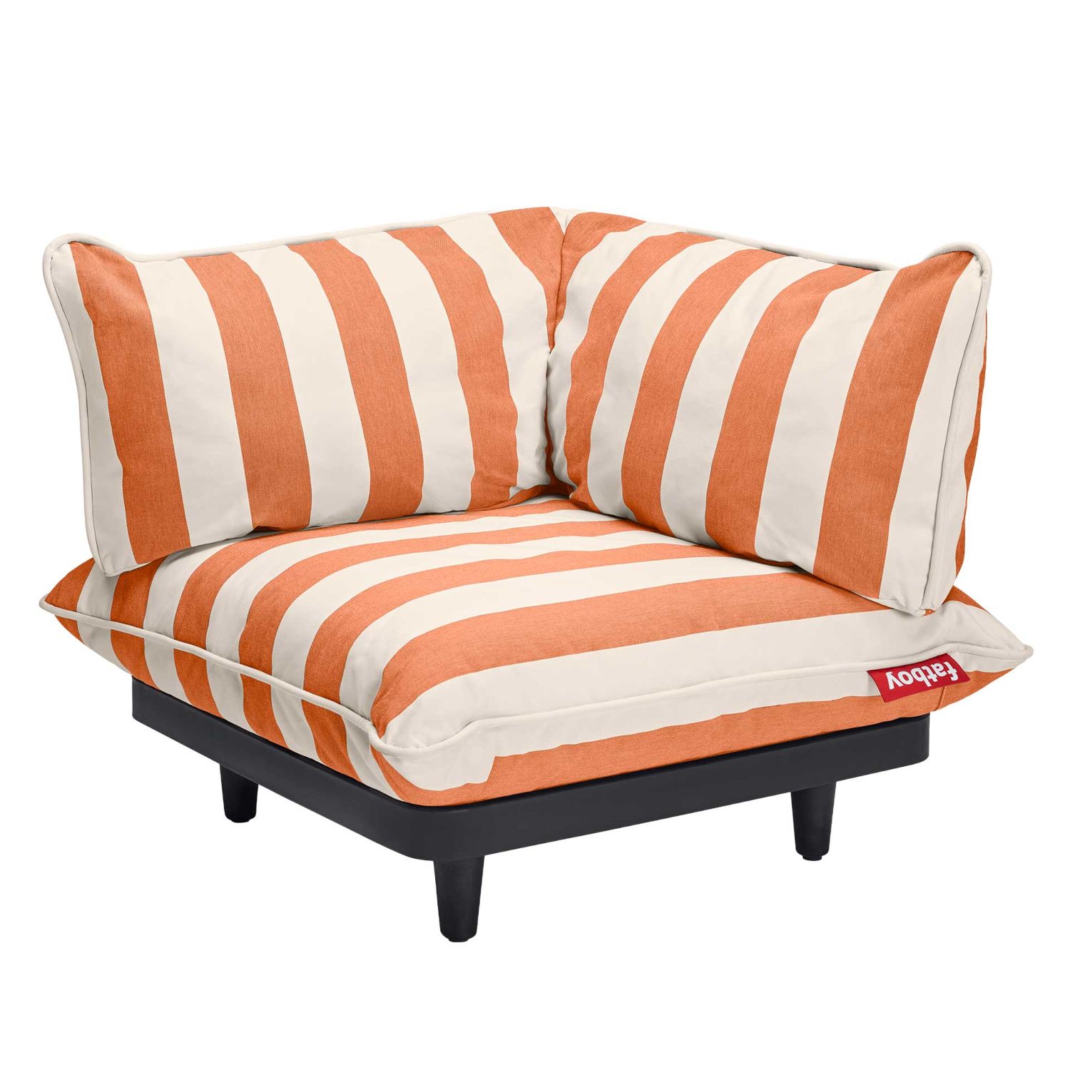 Fatboy - Paletti Stripe Orange Creme Sitzecke links