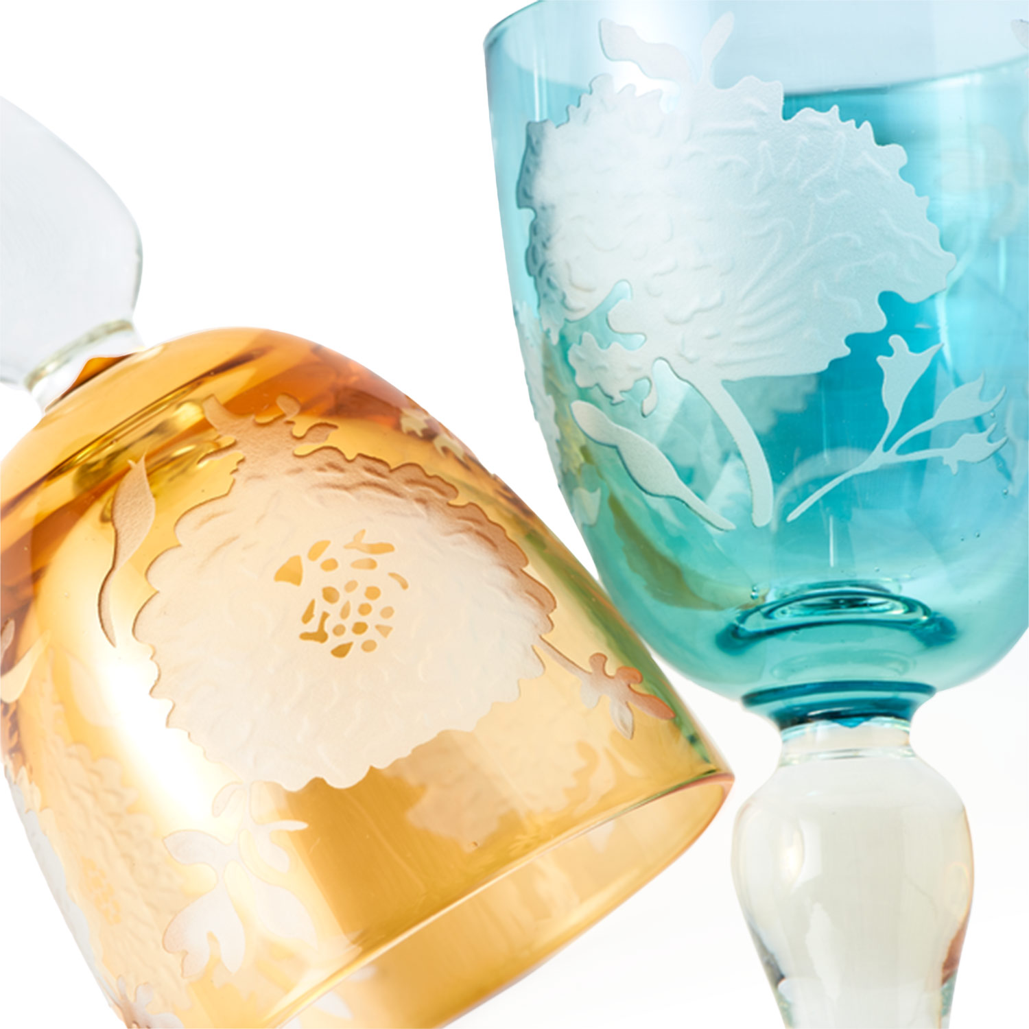 pols potten peony weinglaeser blau gelb 95831