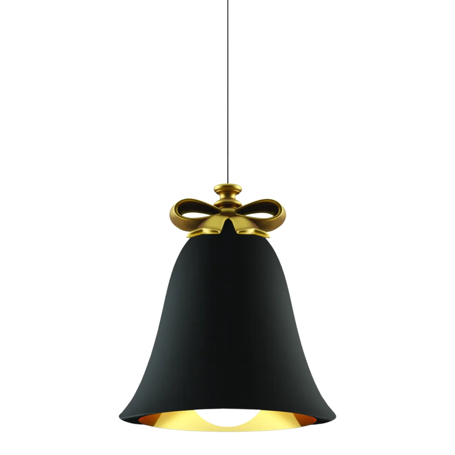 Qeeboo - Mabelle M Pendelleuchte schwarz/gold