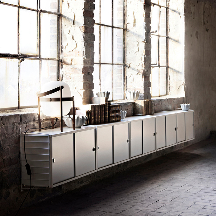 wohnzimmer weiss string sideboard 70235