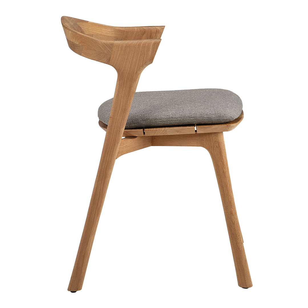 ethnicraft box sitzkissen fuer stuhl draussen freisteller mokka stuhl seitlich 84310