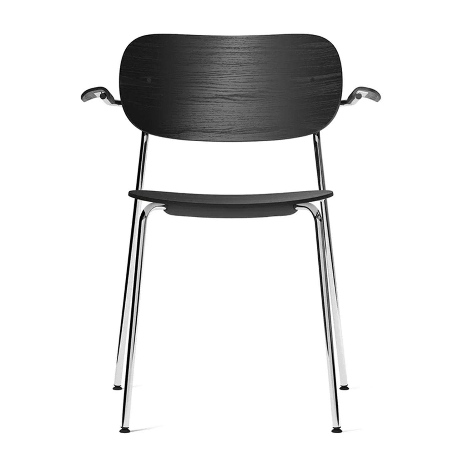 Audo - Co Dining Chair mit Armlehne Chrom/Eiche schwarz