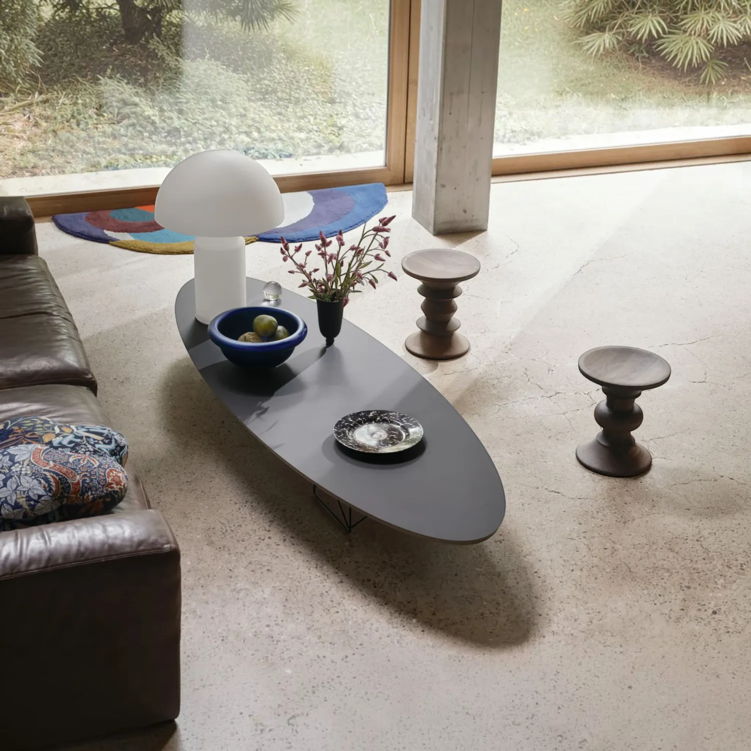 Vitra - Eames Hocker A Kastanie natur