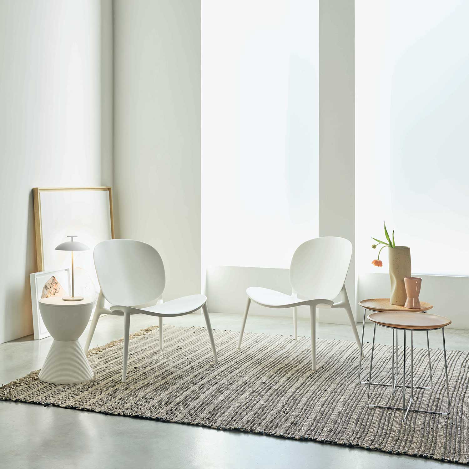 kartell prince aha hocker beistelltisch weiss 83248