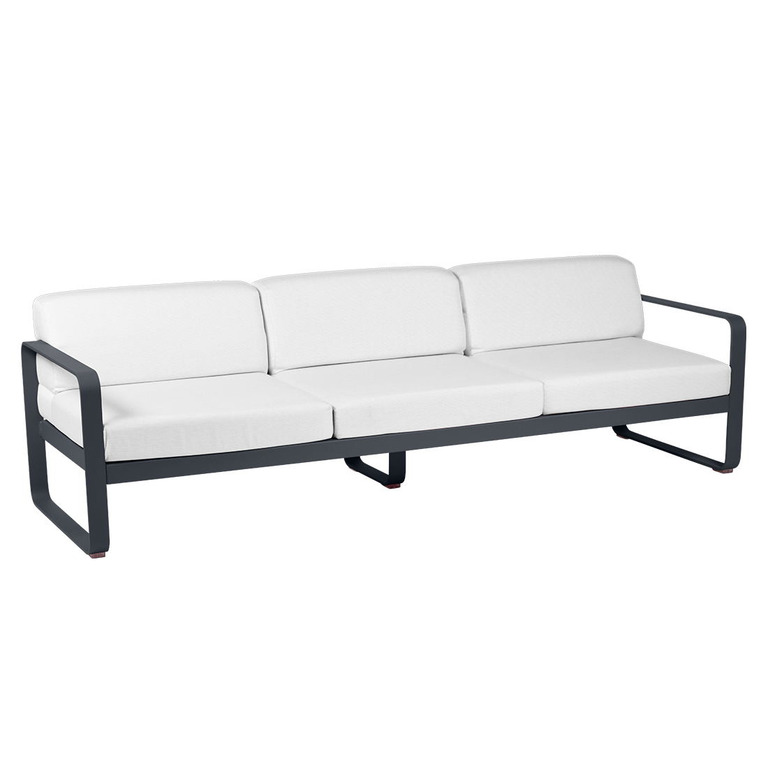 fermob bellevie sofa 3 anthrazit flanellgrau 65986