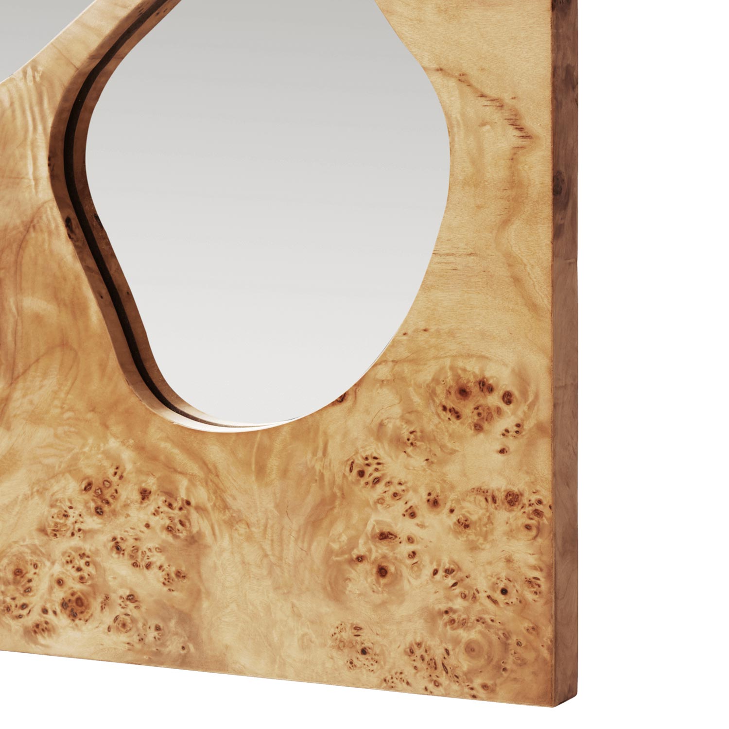 Ferm Living - Folia Spiegel H 82 cm dark stained burl