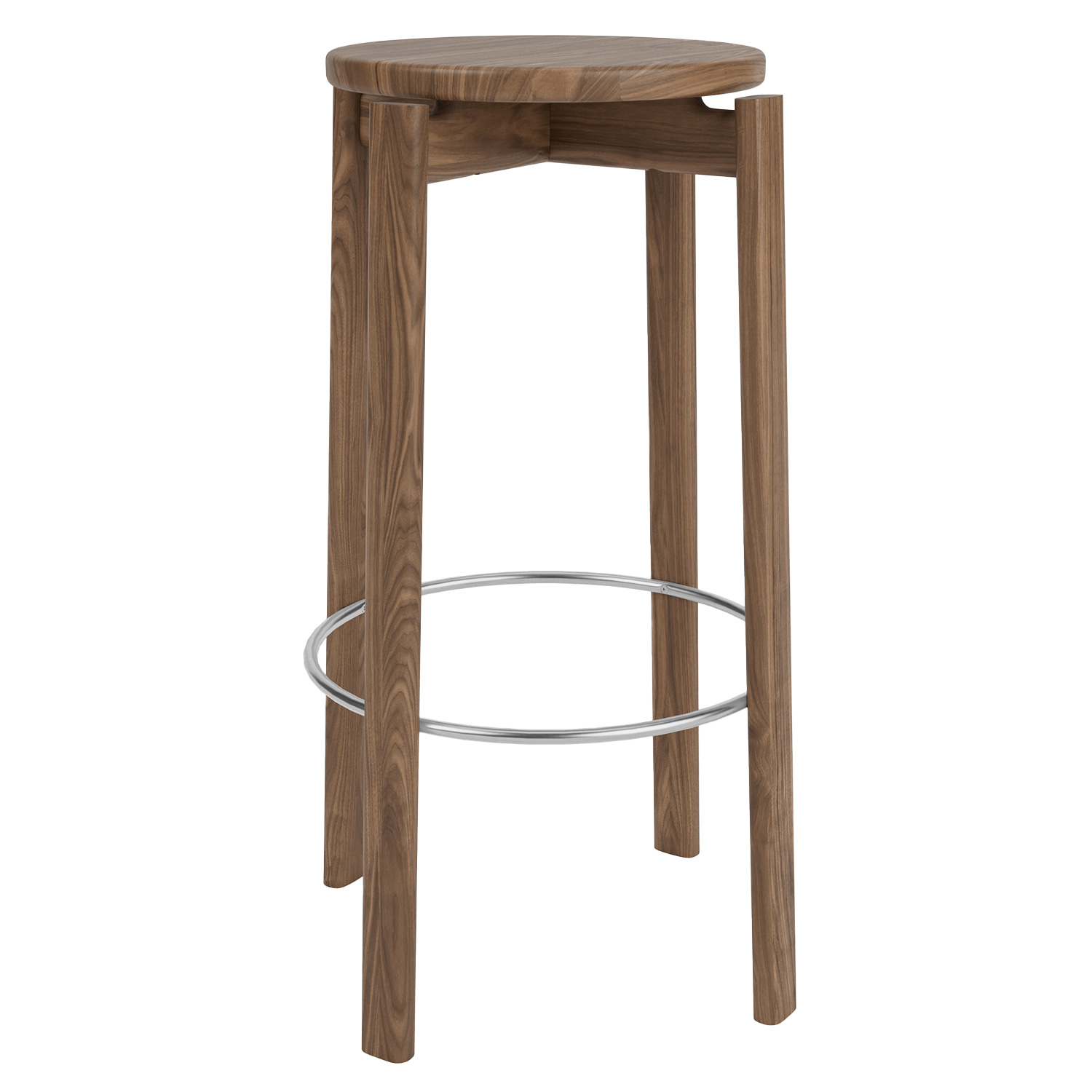 audo passage barhocker walnuss stainless steel 9116879 101284