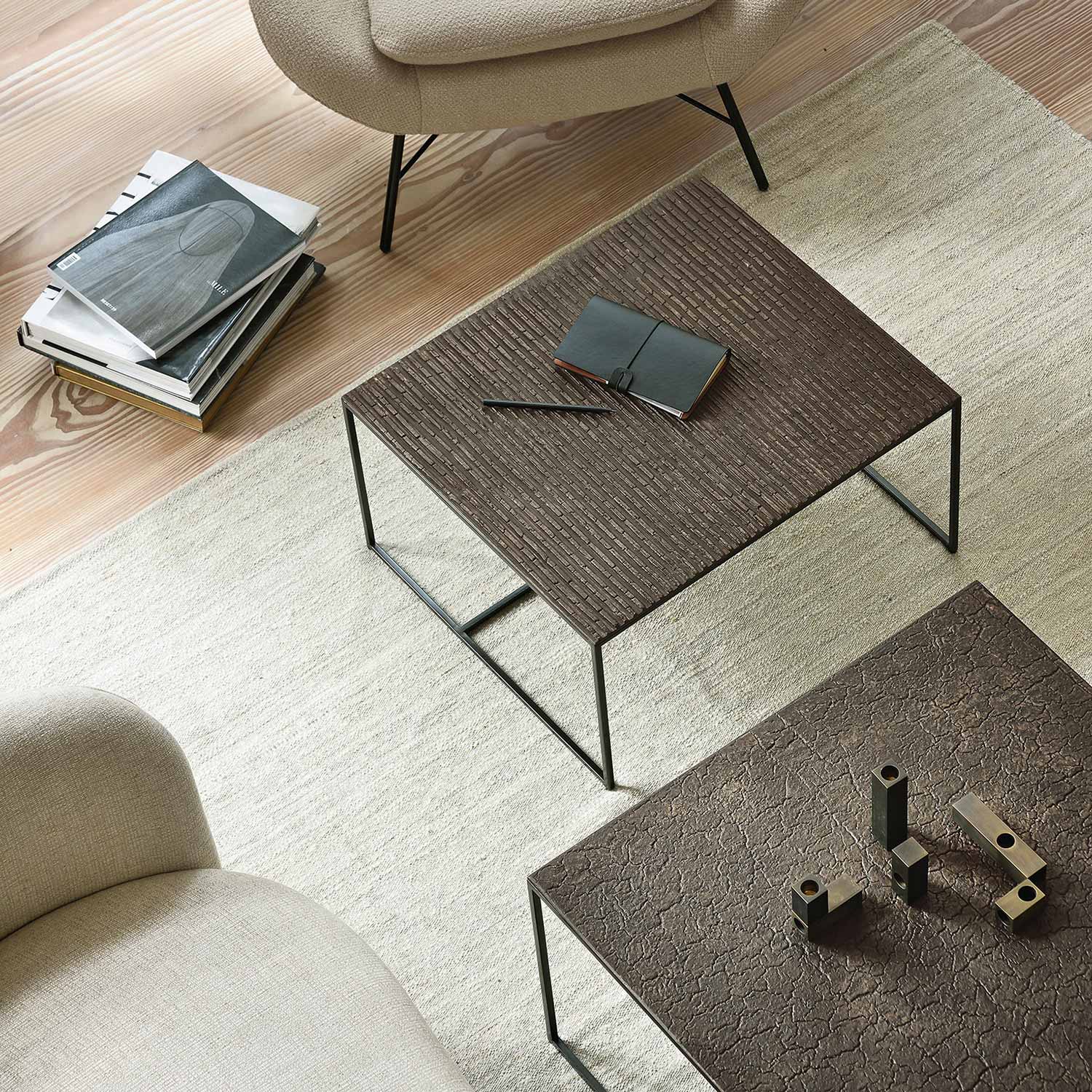 draufsicht ethnicraft pentagon couchtisch set 91869