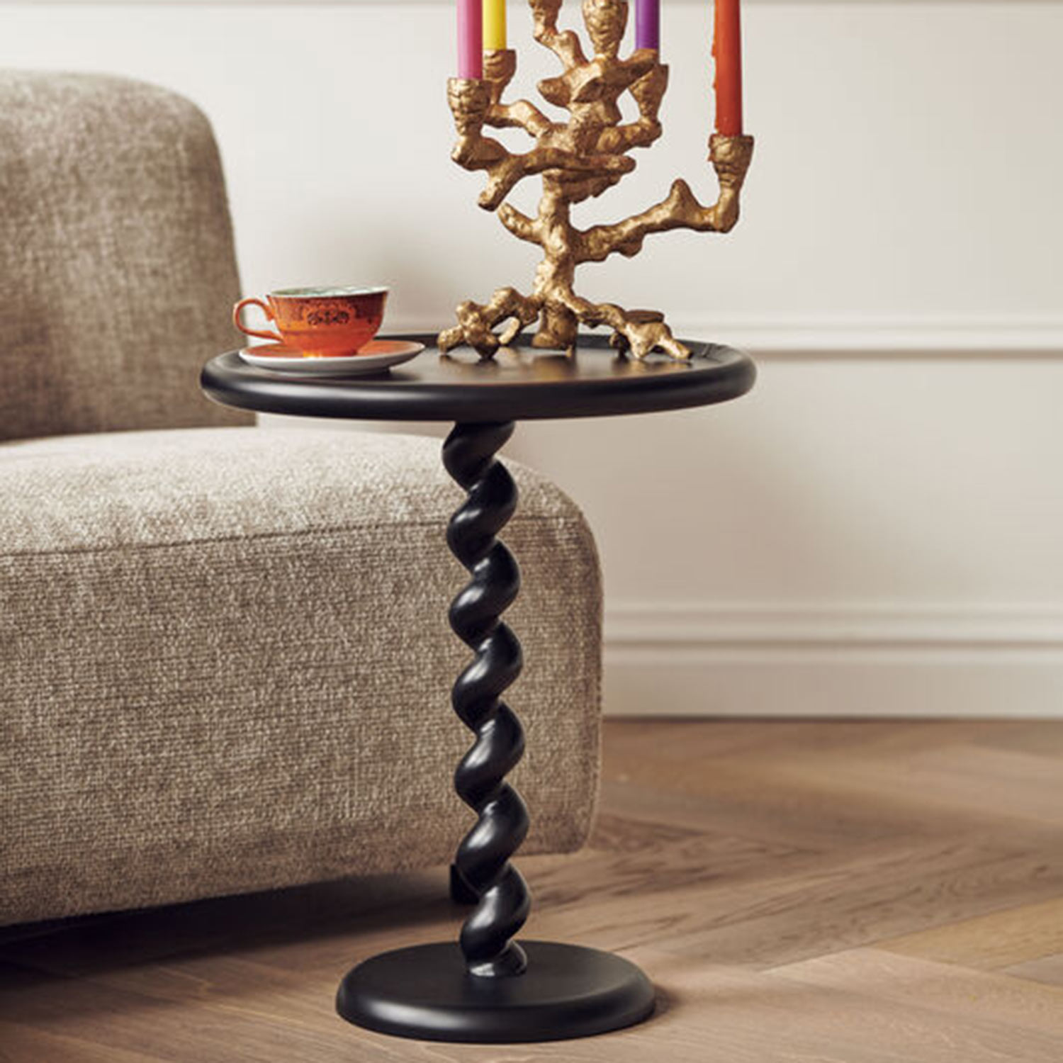 pols potten twister beistelltisch schwarz wohnzimmer 95112