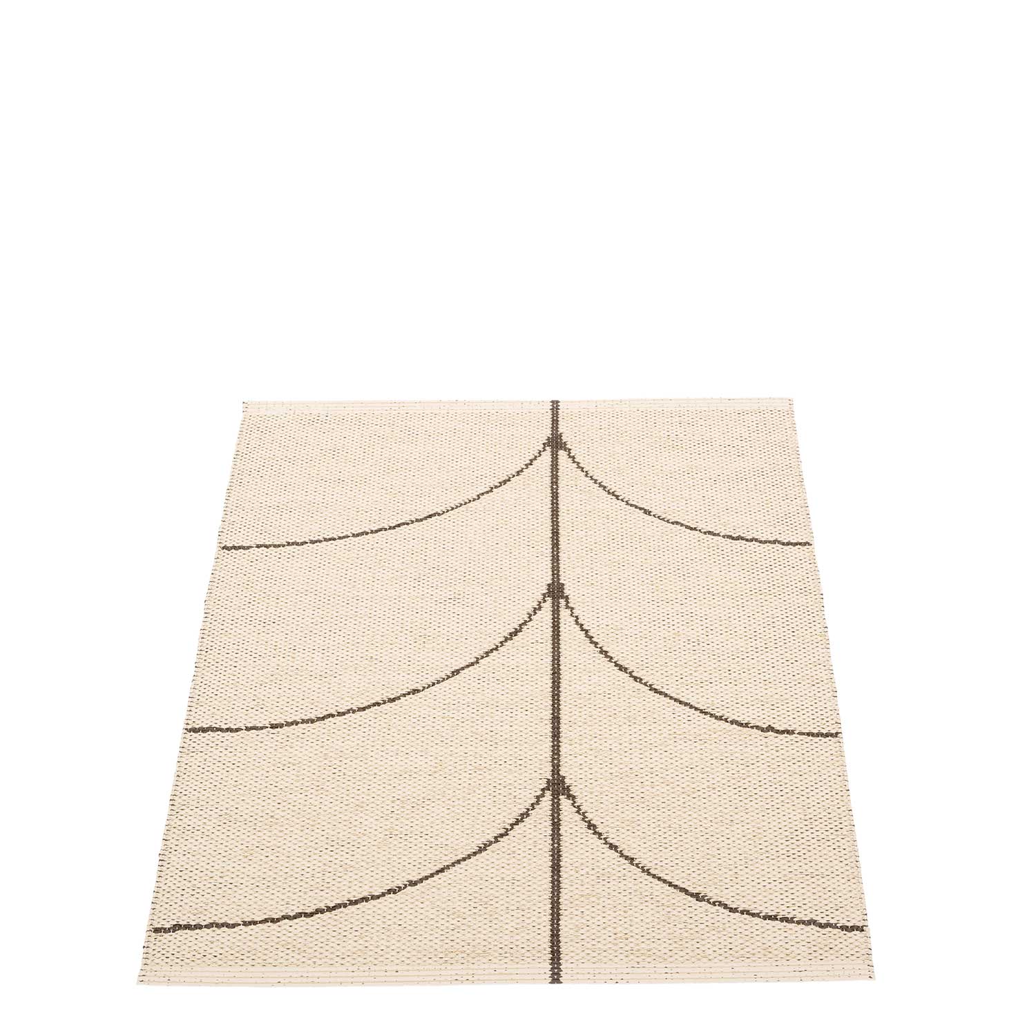 Pappelina - Leif Teppich 70x90 cm dark brown/cream