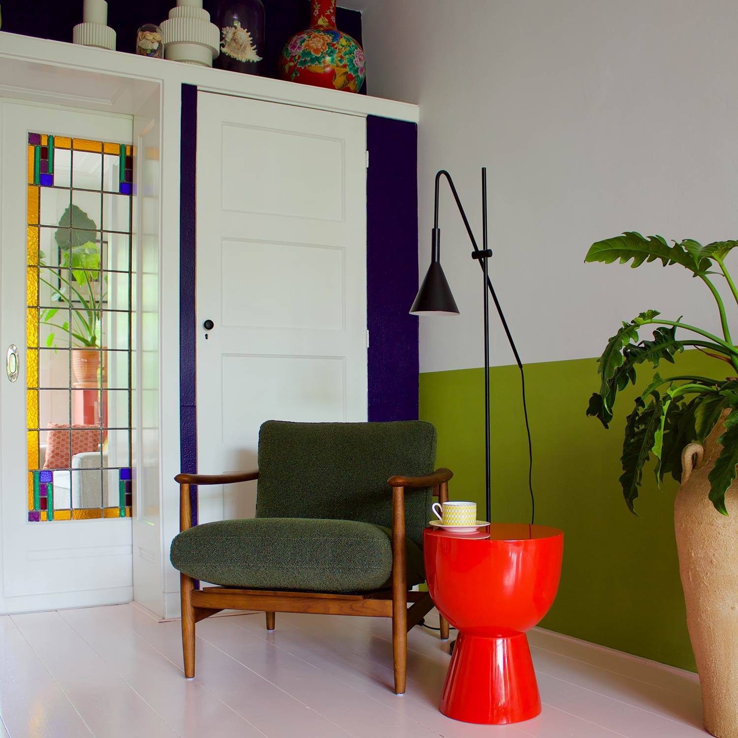 pols potten tam tam hocker rot wohnzimmer 97778