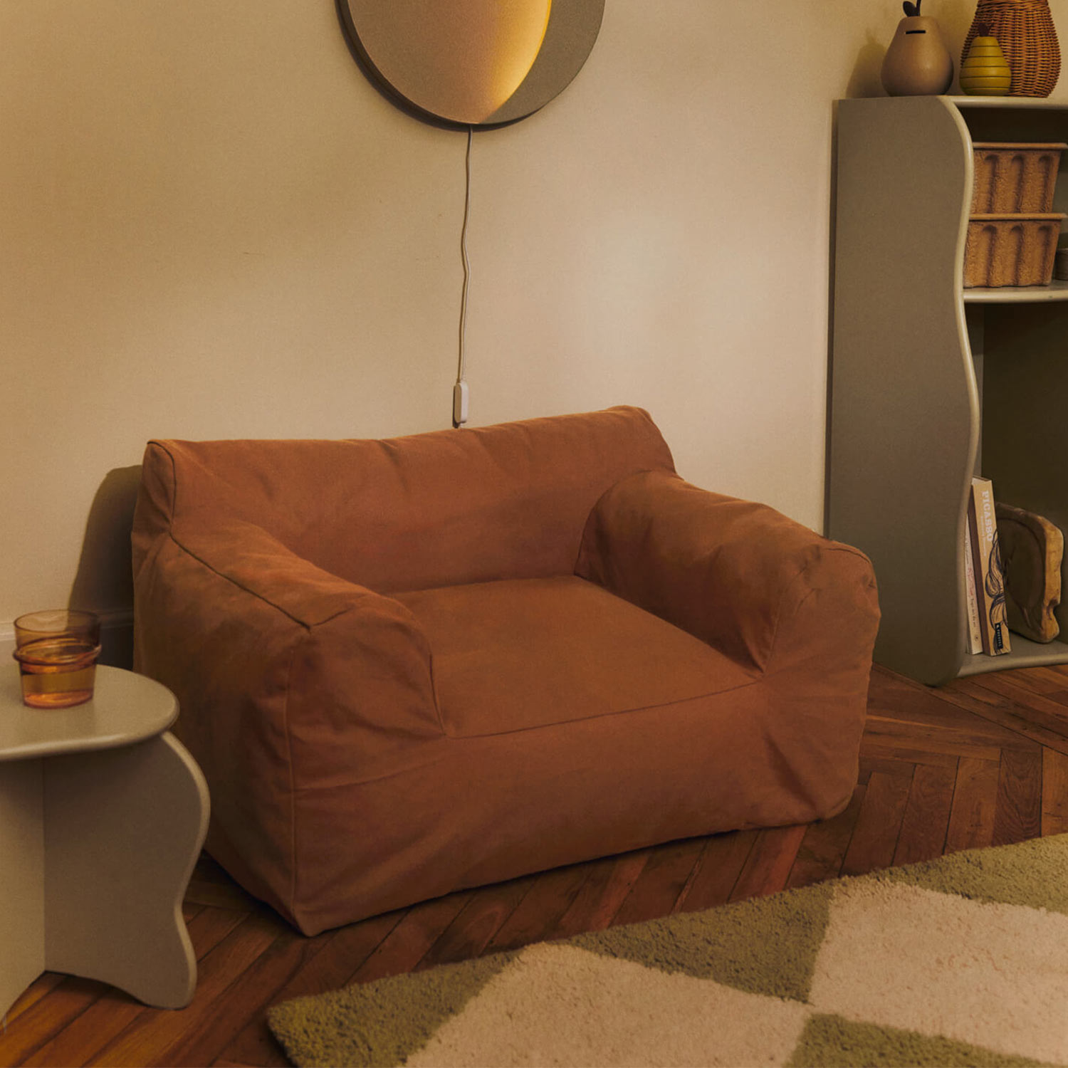 Ferm Living - Billow Knautschsack tan