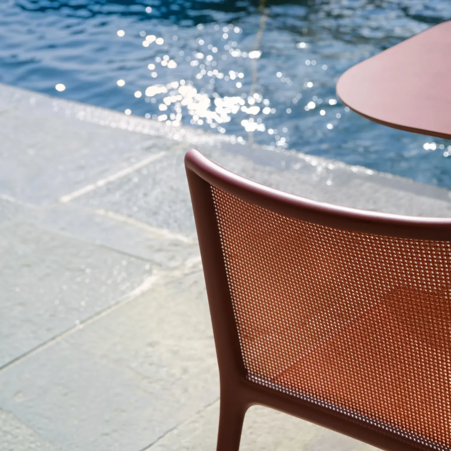 Kartell - Belvedere Tech Stuhl 2er-Set burgunderrot