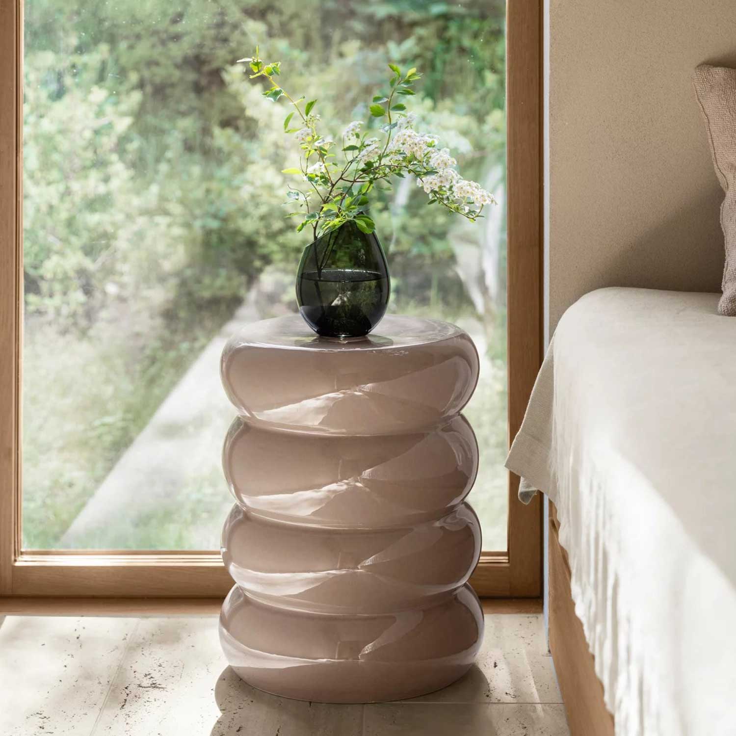 blomus TORU Keramik Hocker Fungi rund 67118 Hocker am Fenster 104184