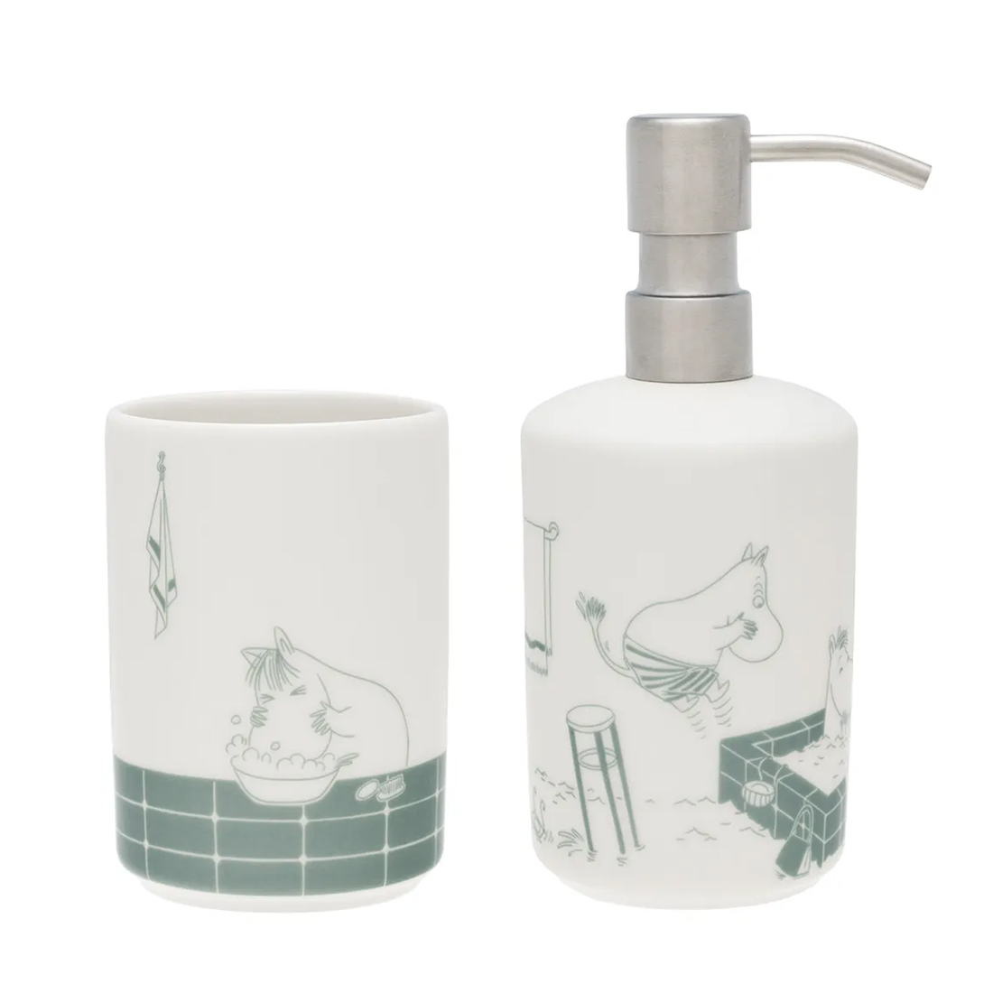Moomin Arabia – Moomin Set Seifenspender Becher Bathtime