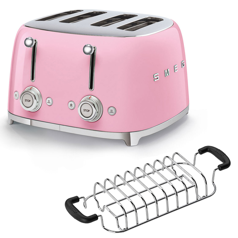 smeg 4er toaster aufsatz pink 56696
