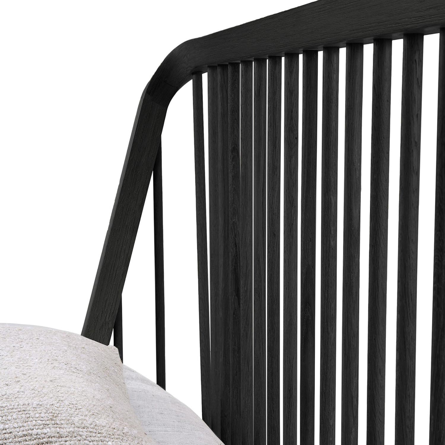 ethnicraft spindle bett schwarz freisteller kopfende vorne 84231