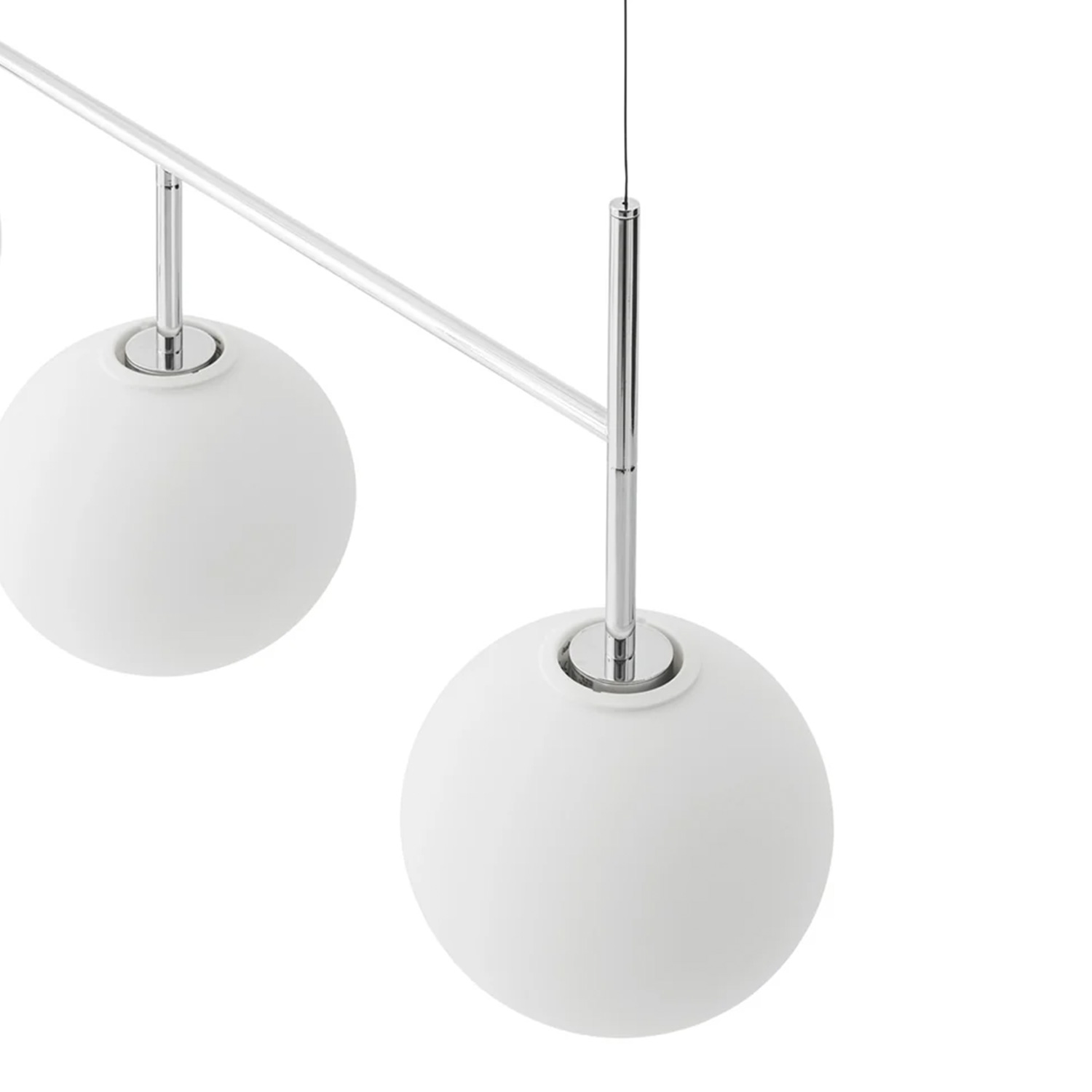 Audo - TR Bulb Pendelleuchte Rahmen schwarz / matt opal