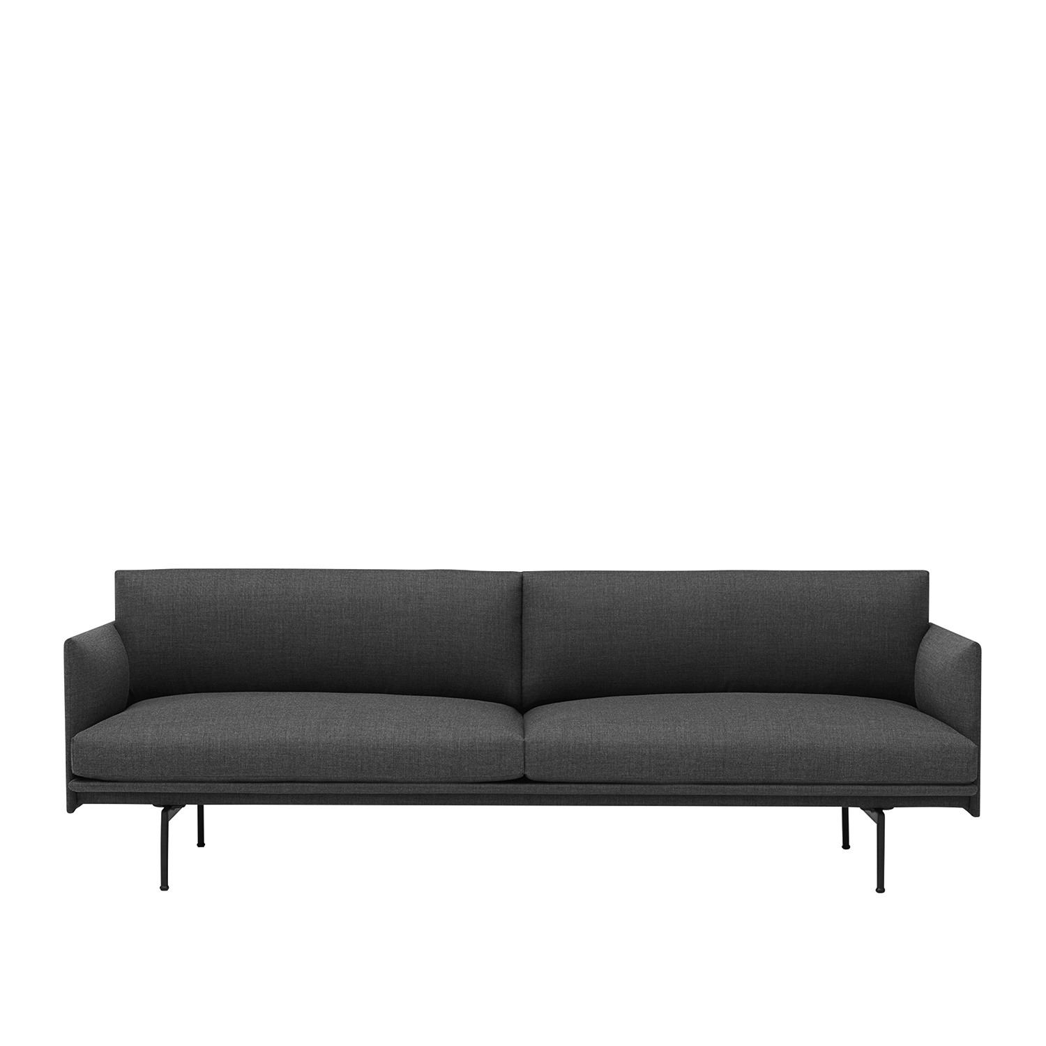 muuto outline sofa 3 sitzer Remix 163 schwarz 83456