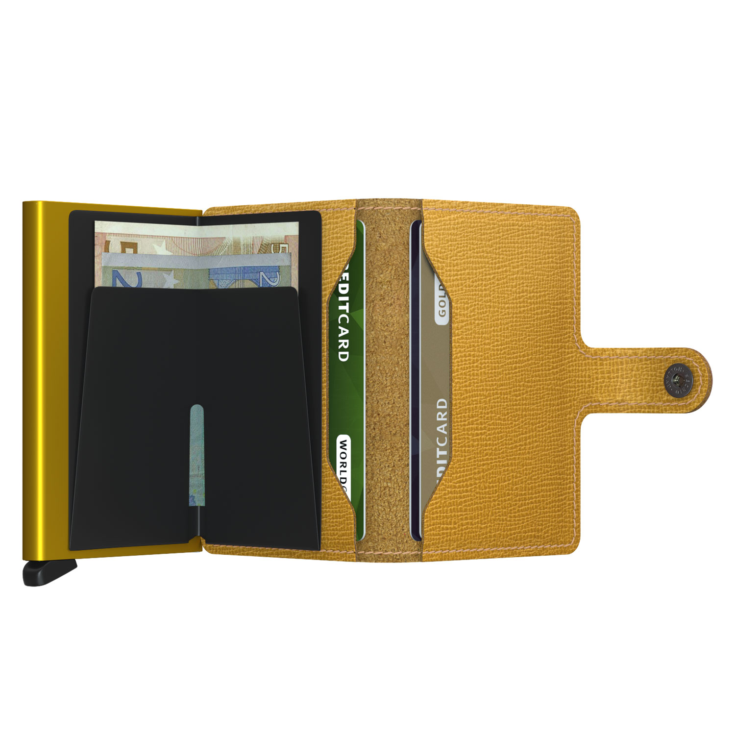 secrid miniwallet crisple ochre offen 83639