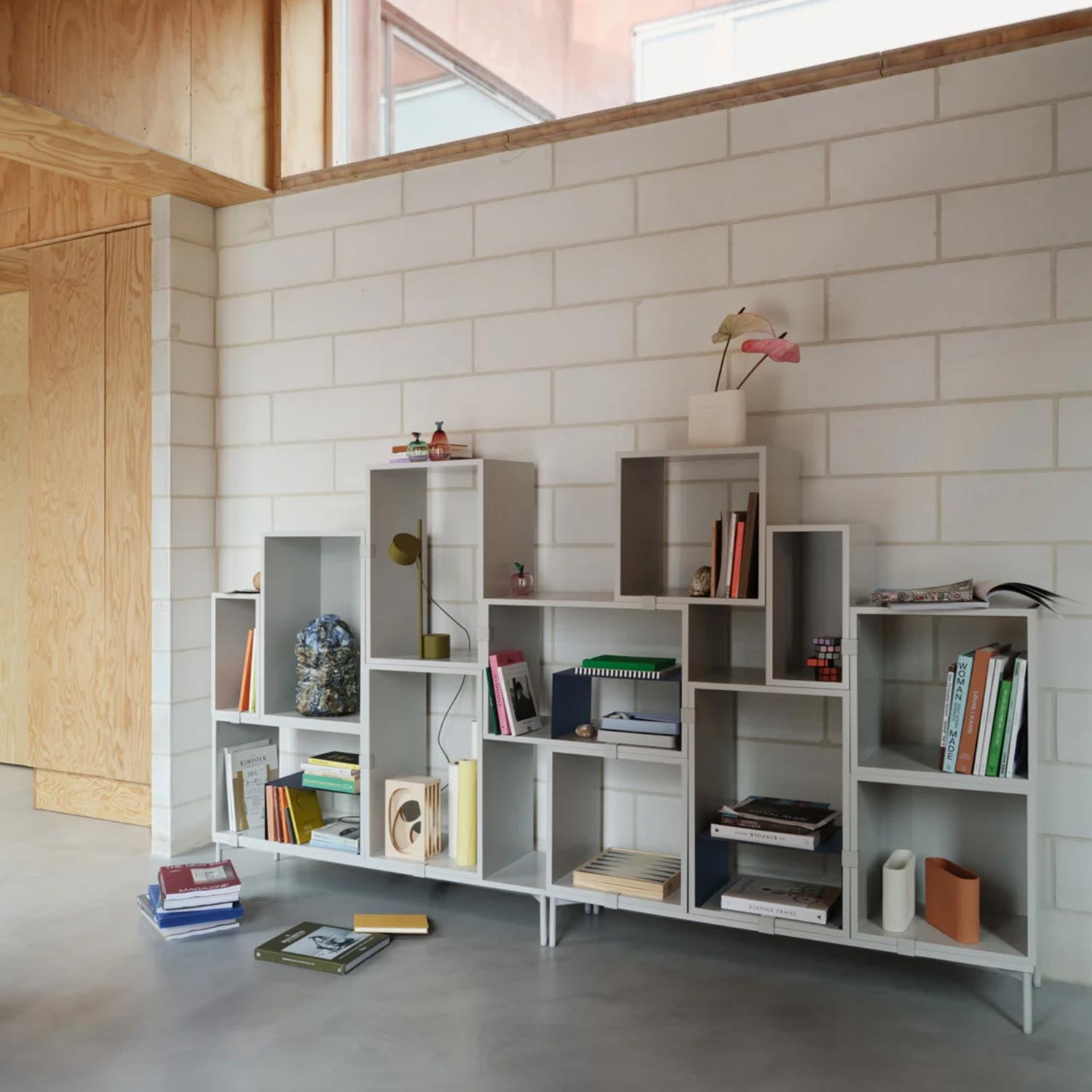 29001 en stacked bookcase 3 grey post table brown green ridge vase muuto org 102991