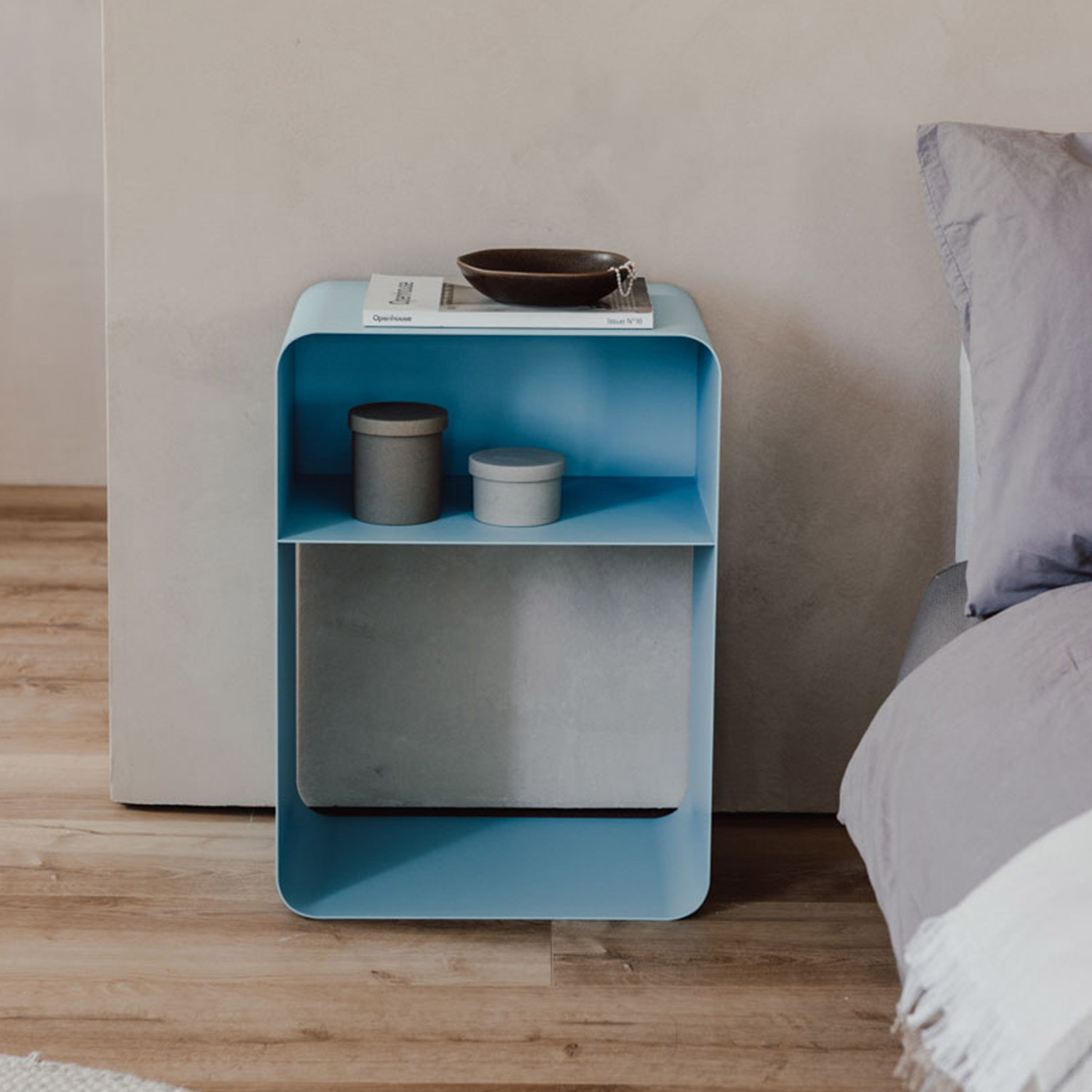 Metallbude - Damio Nachttisch schwarz