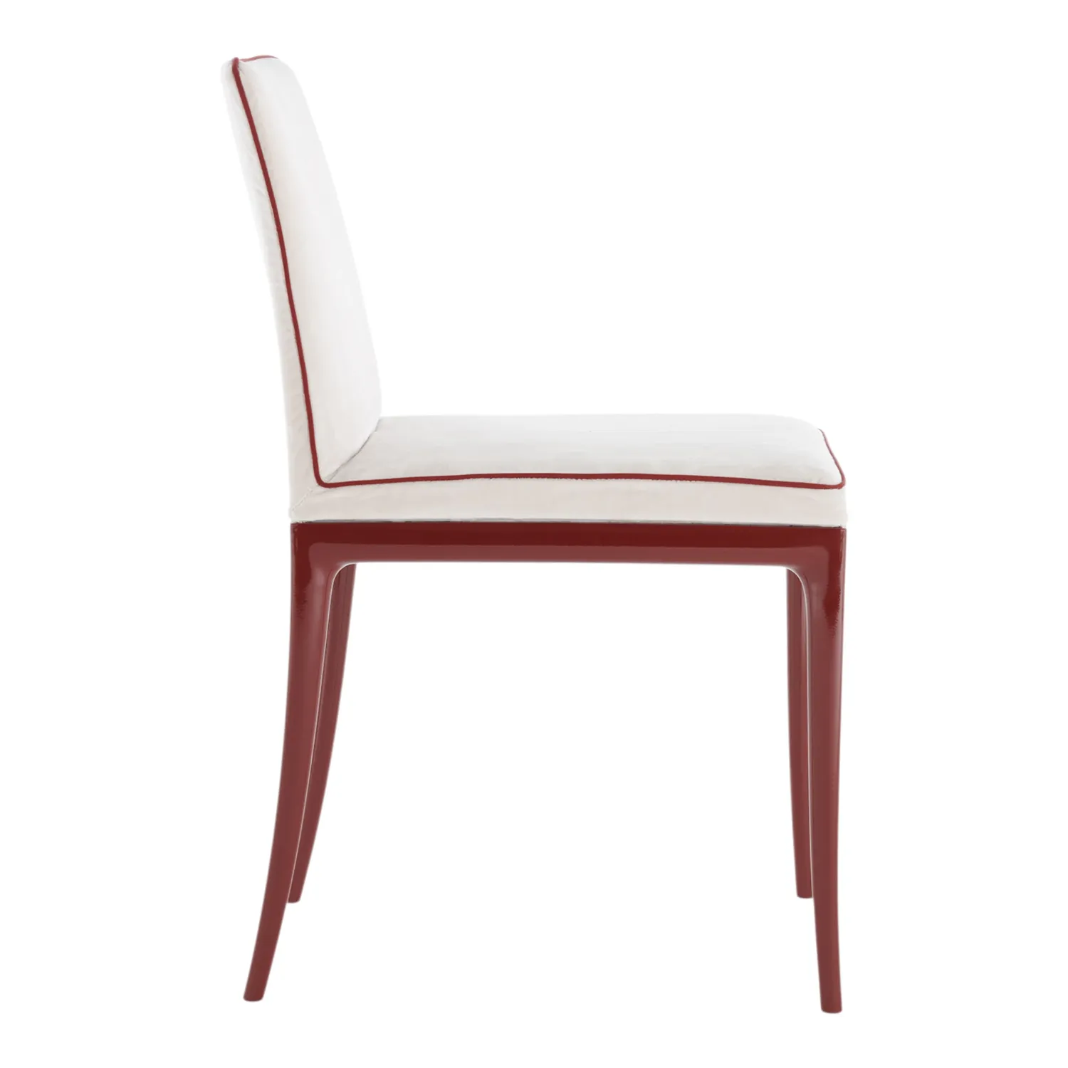 Kartell - Lillybet Stuhl Velvet burgundy/weiß