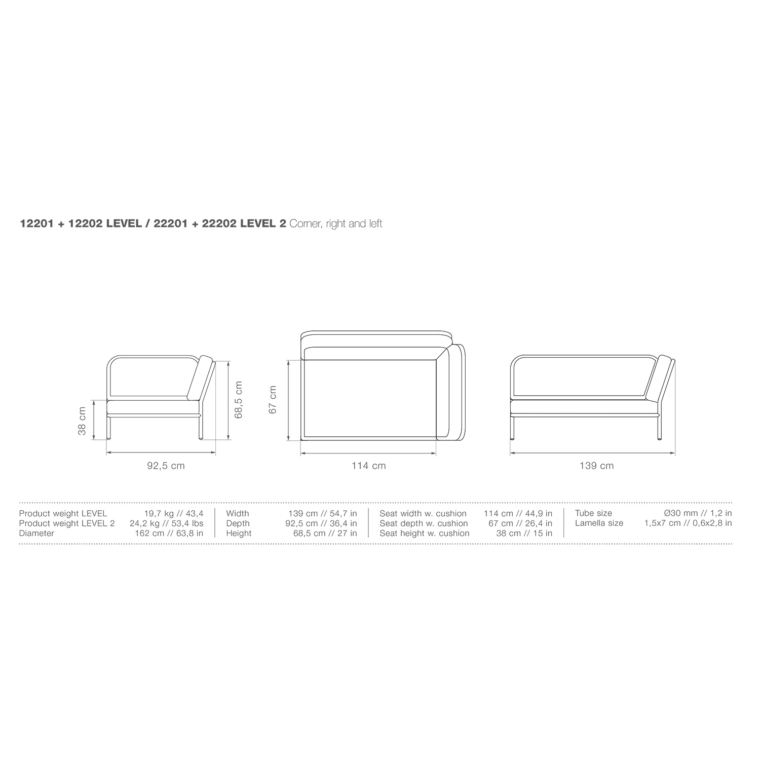 houe level corner abmessungen 93220