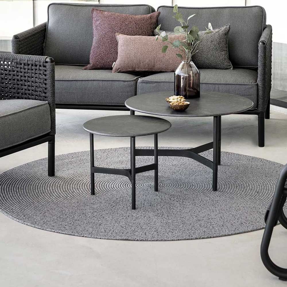 cane line circle teppich light grey innen 52883