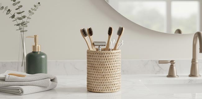 Decor Walther Basket Becher mit Zahnbürsten