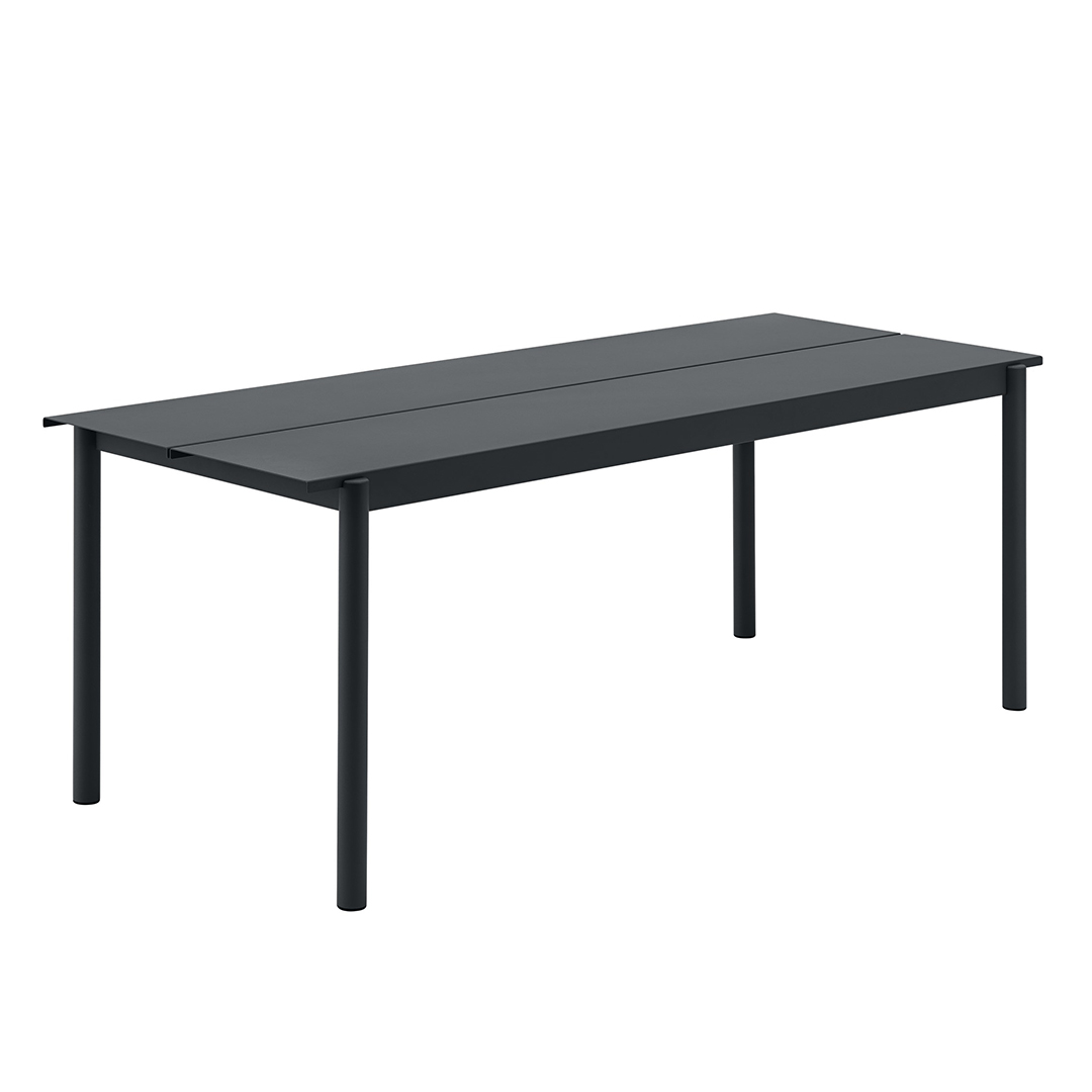 muuto linear steel table black 200 65442