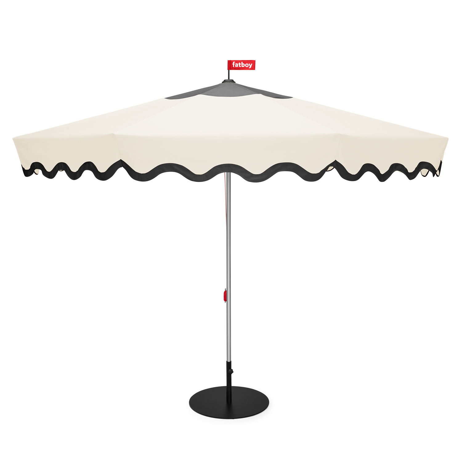 Fatboy - Pensol Sonnenschirm creme mit Schirmständer schwarz