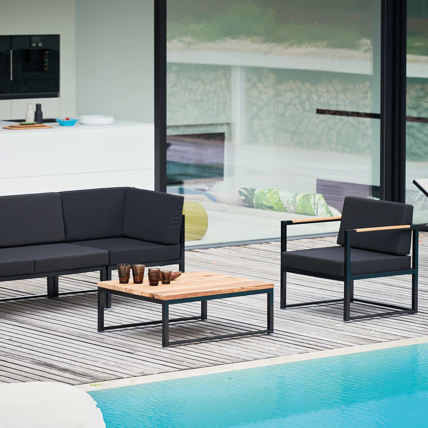 jan kurtz lux lounge armlehnsessel schwarz outdoor 80218