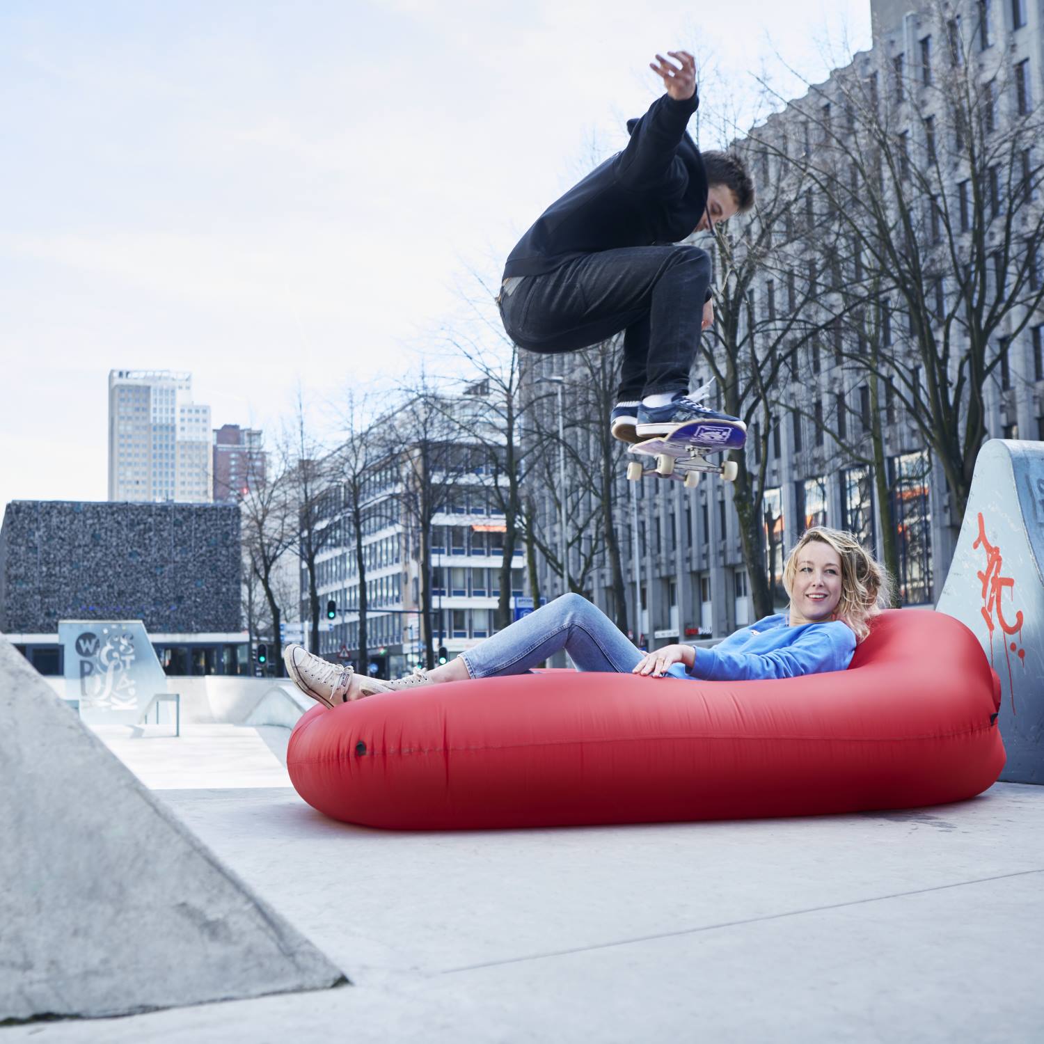 Fatboy Lamzac L red Rotterdam skate