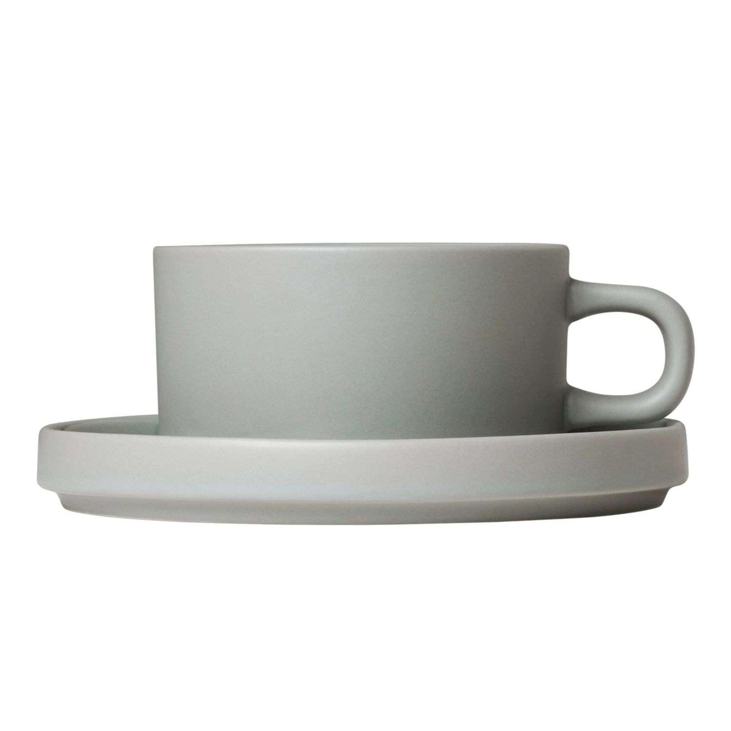 blomus - PILAR 2x Teetasse mit Untersetzer mirage gray