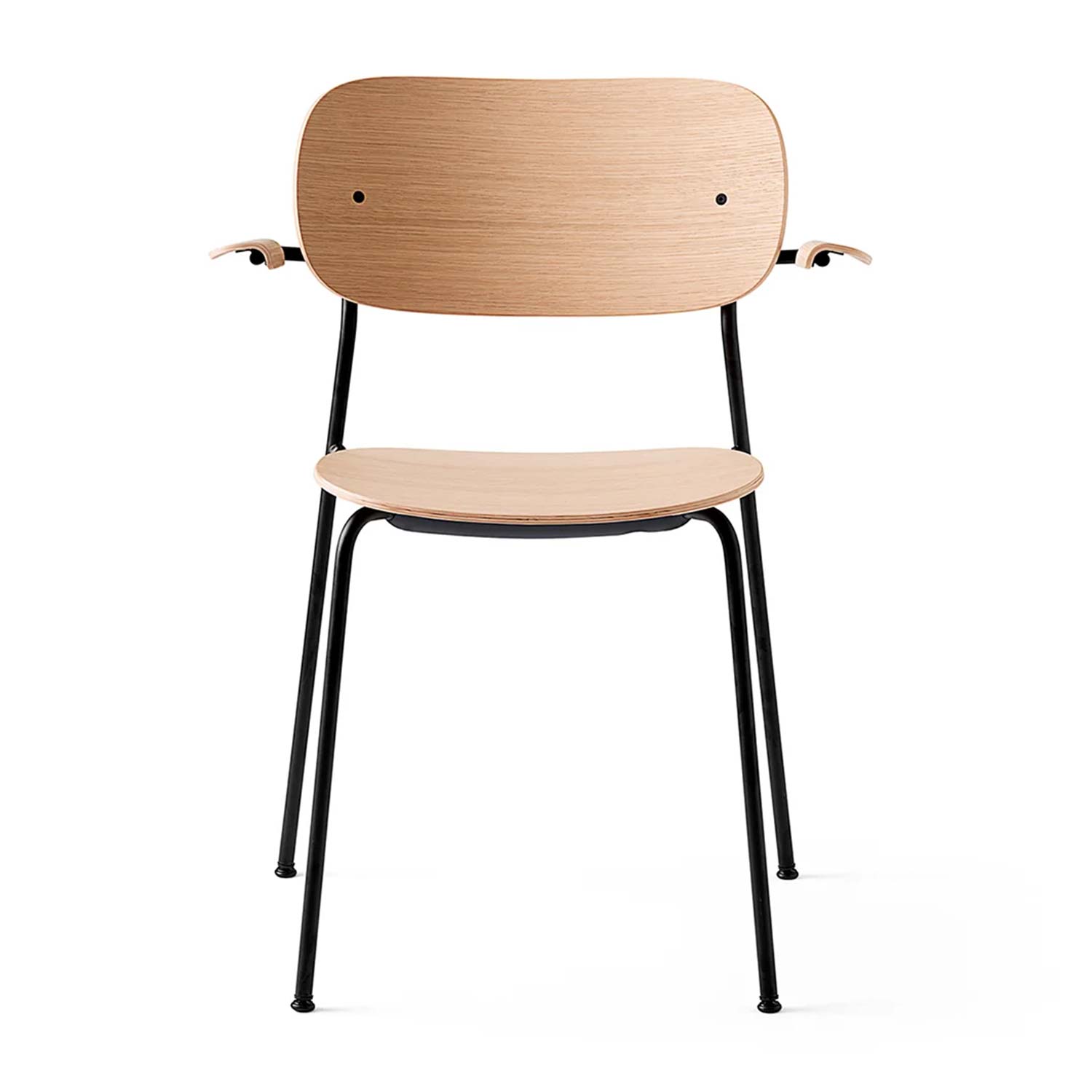 Audo - Co Dining Chair mit Armlehne schwarz/Eiche natur